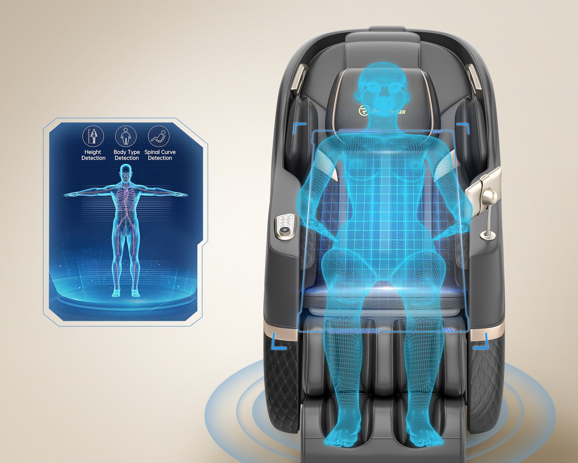 Difference between Mechanical and Digital Sensors in Body Scan for an AI Massage Chair?