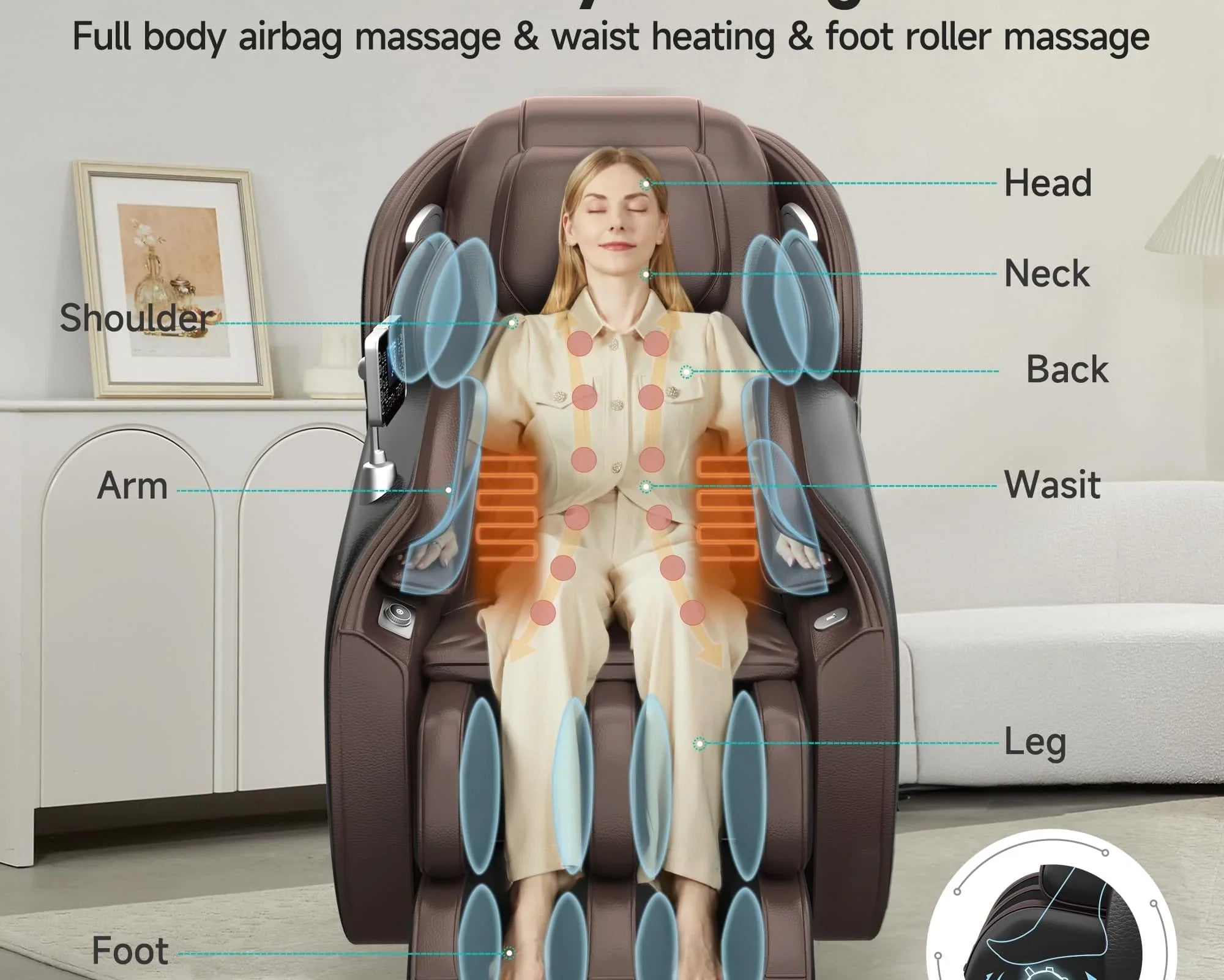 What Body Parts Does Real Relax Favor 06 Massage Chair Target?