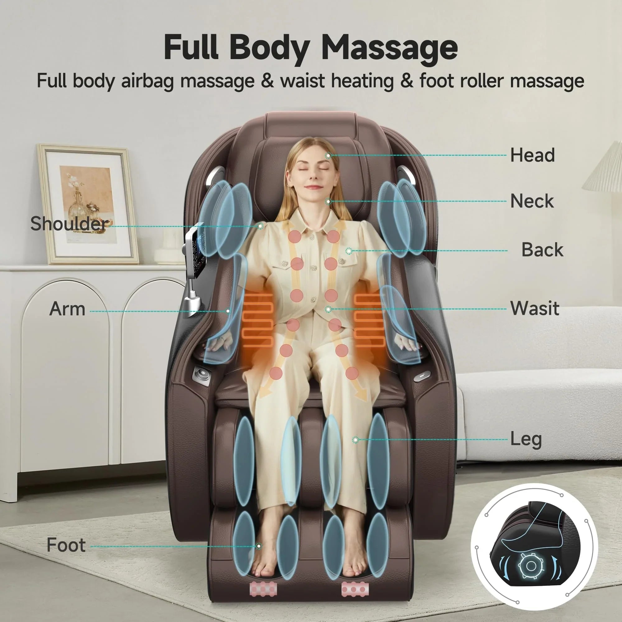What Body Parts Does Real Relax Favor 06 Massage Chair Target?