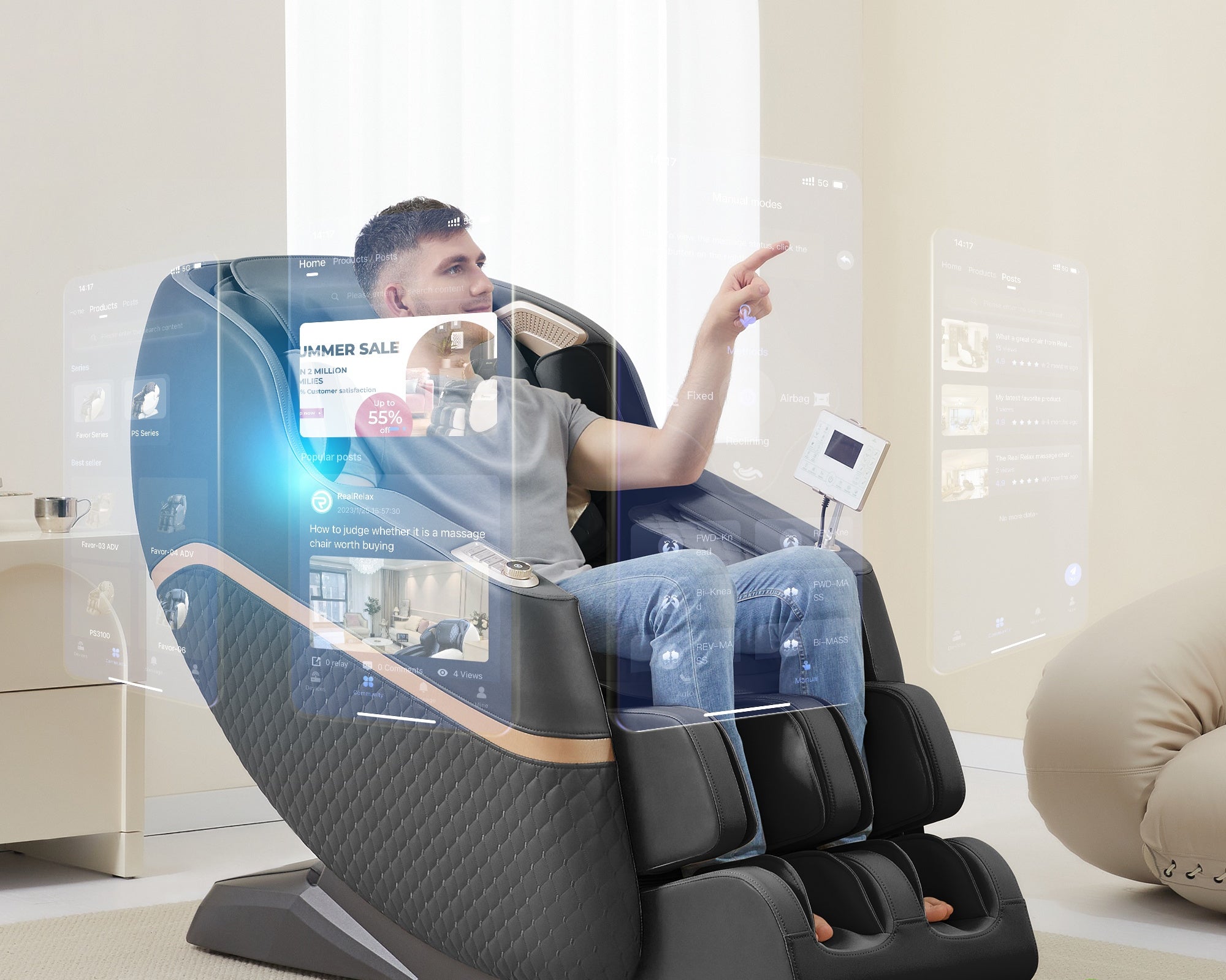 Where can I try a medical breakthrough massage chair?