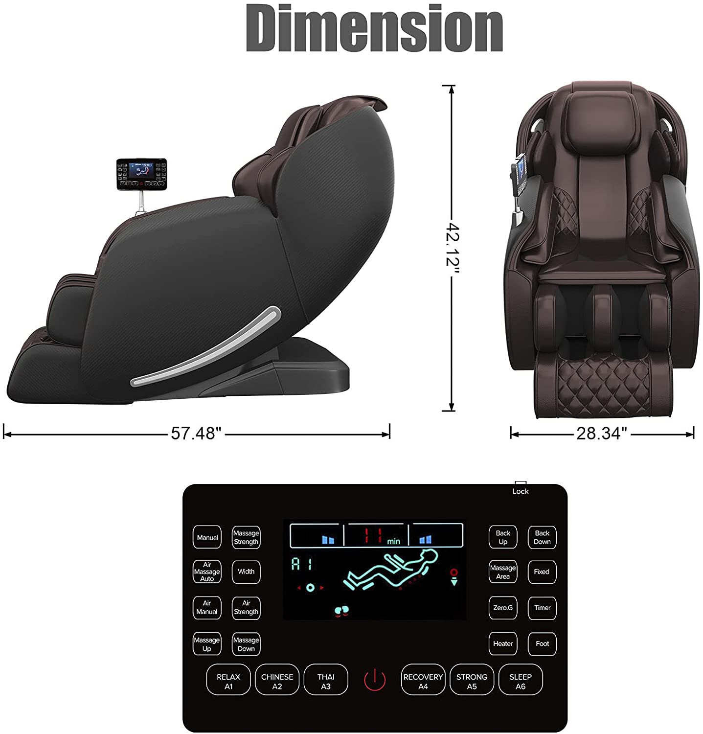 Real Relax notShow Favor-06 Massage Chair Brown A