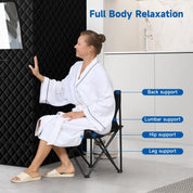 Real Relax Sports&Fitness BJL-SNF01 Portable Steam Room for Home, 3’ x 3’ x 5.9’ Roomier Steam Sauna Box Sauna Tent with 3L 1500W Steamer, Remote Control, Folding Chair