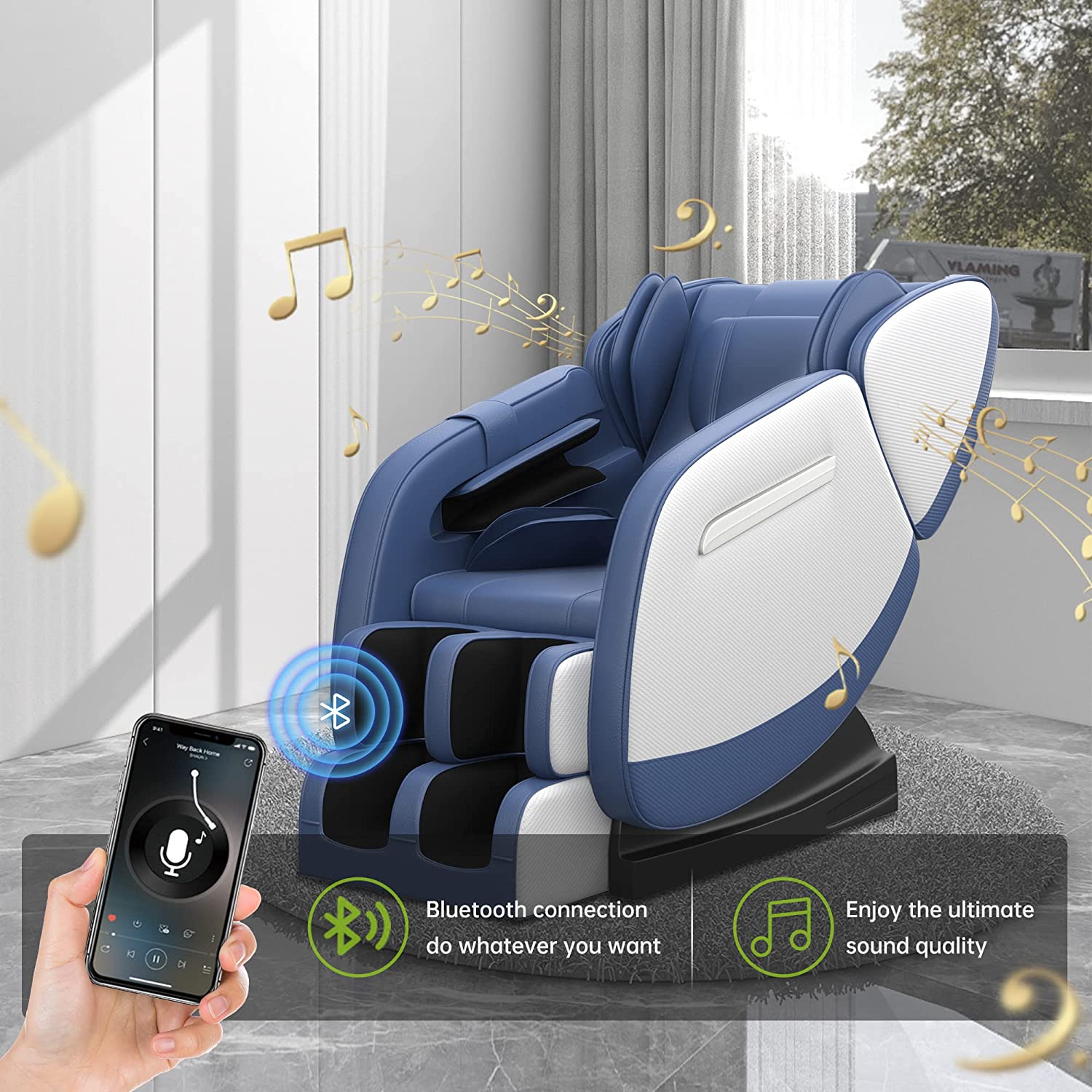 Real Relax Massage Chair Real Relax® MM350 Massage Chair blue Refurbished