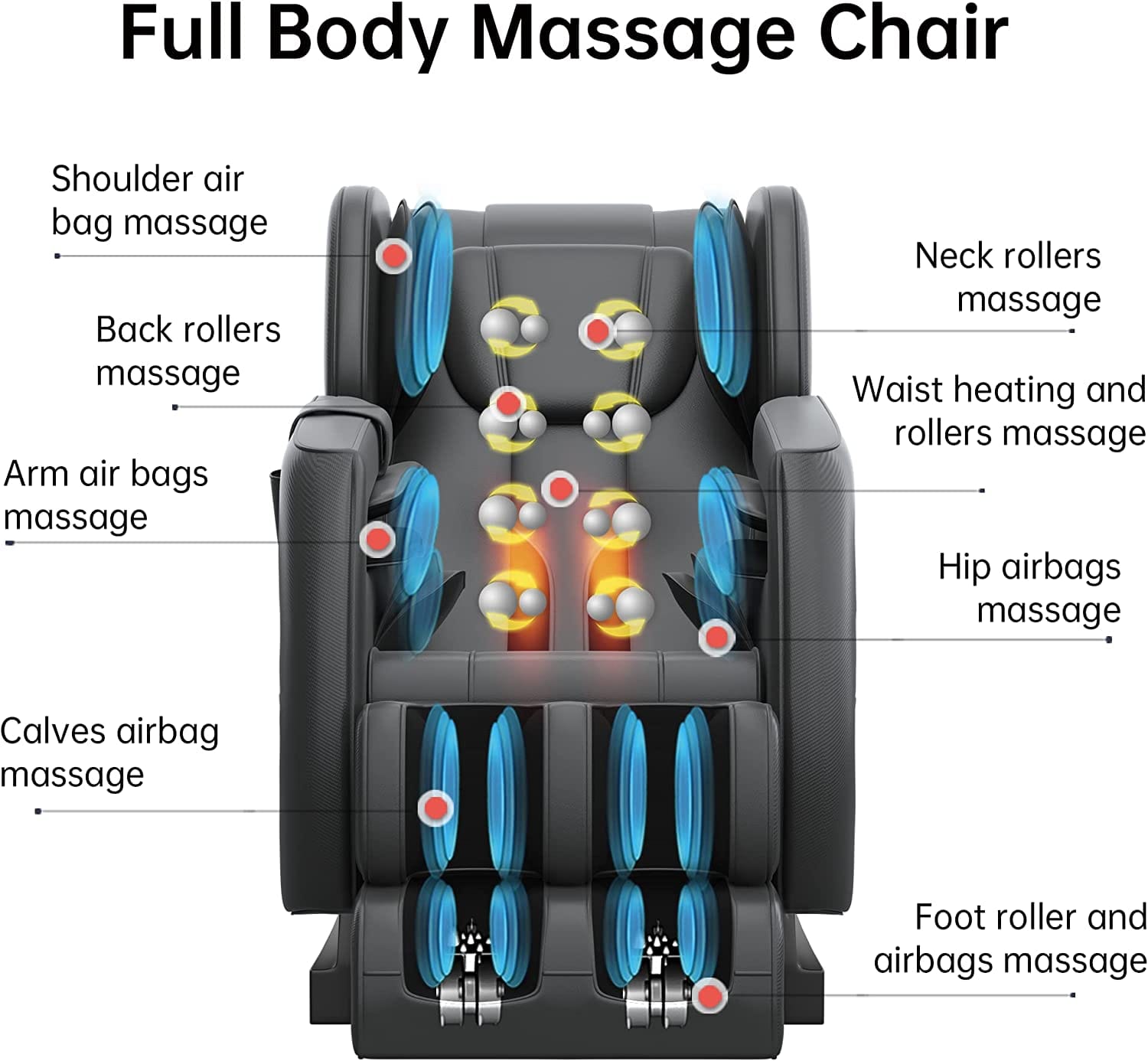 Real Relax Massage Chair Real Relax® SS01 Massage Chair Black Refurbished