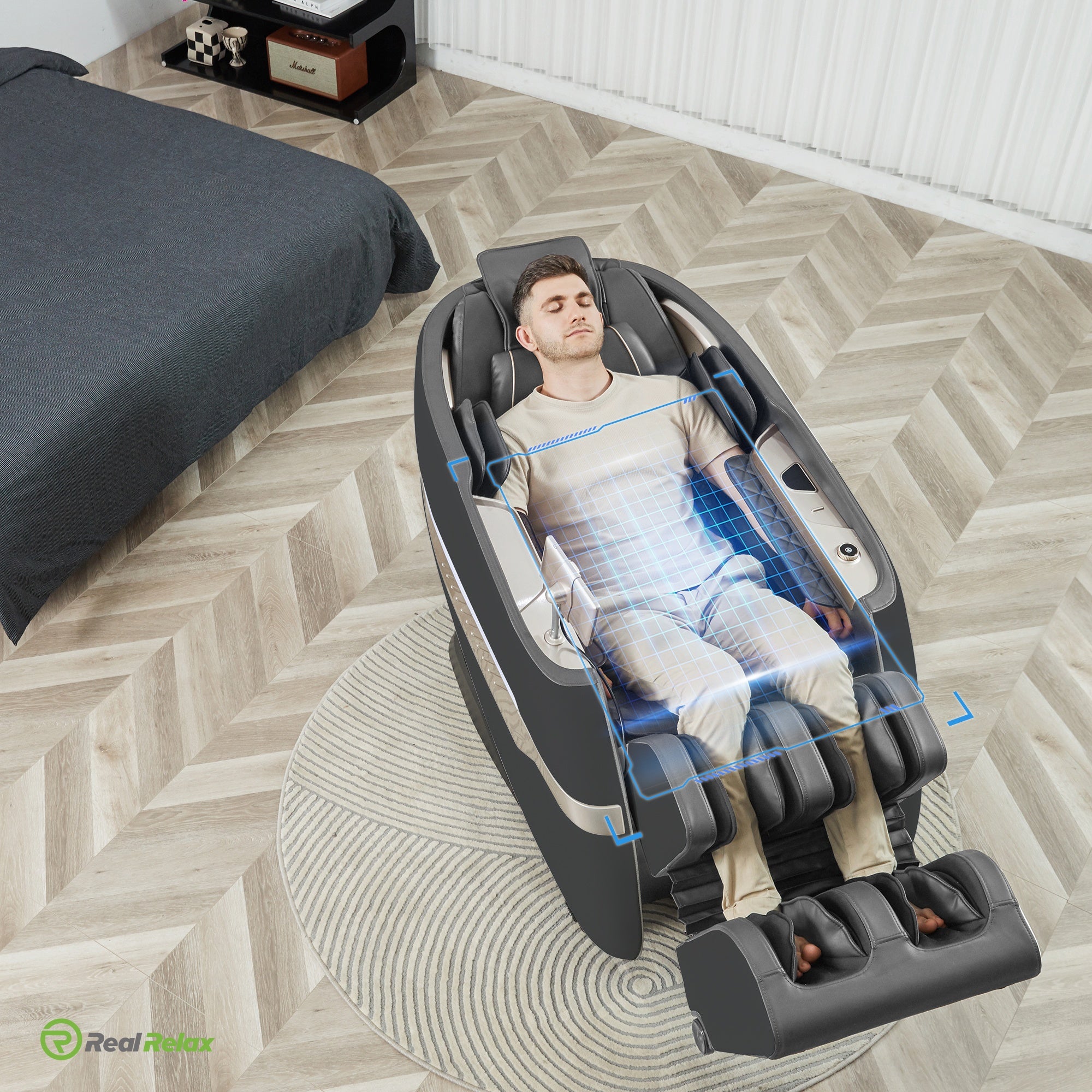 How do AI massage chairs use body scanning?