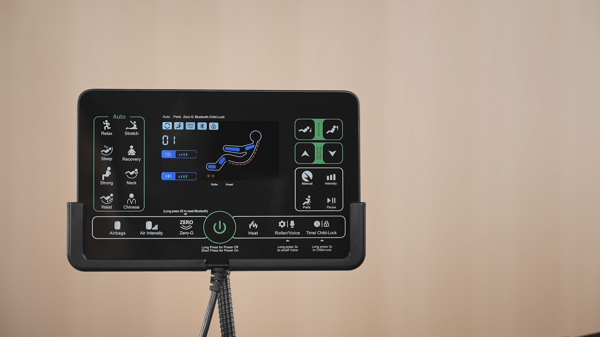 How to Use LCD Screen to Control Upgraded Real Relax Favor-03 Massage Chair