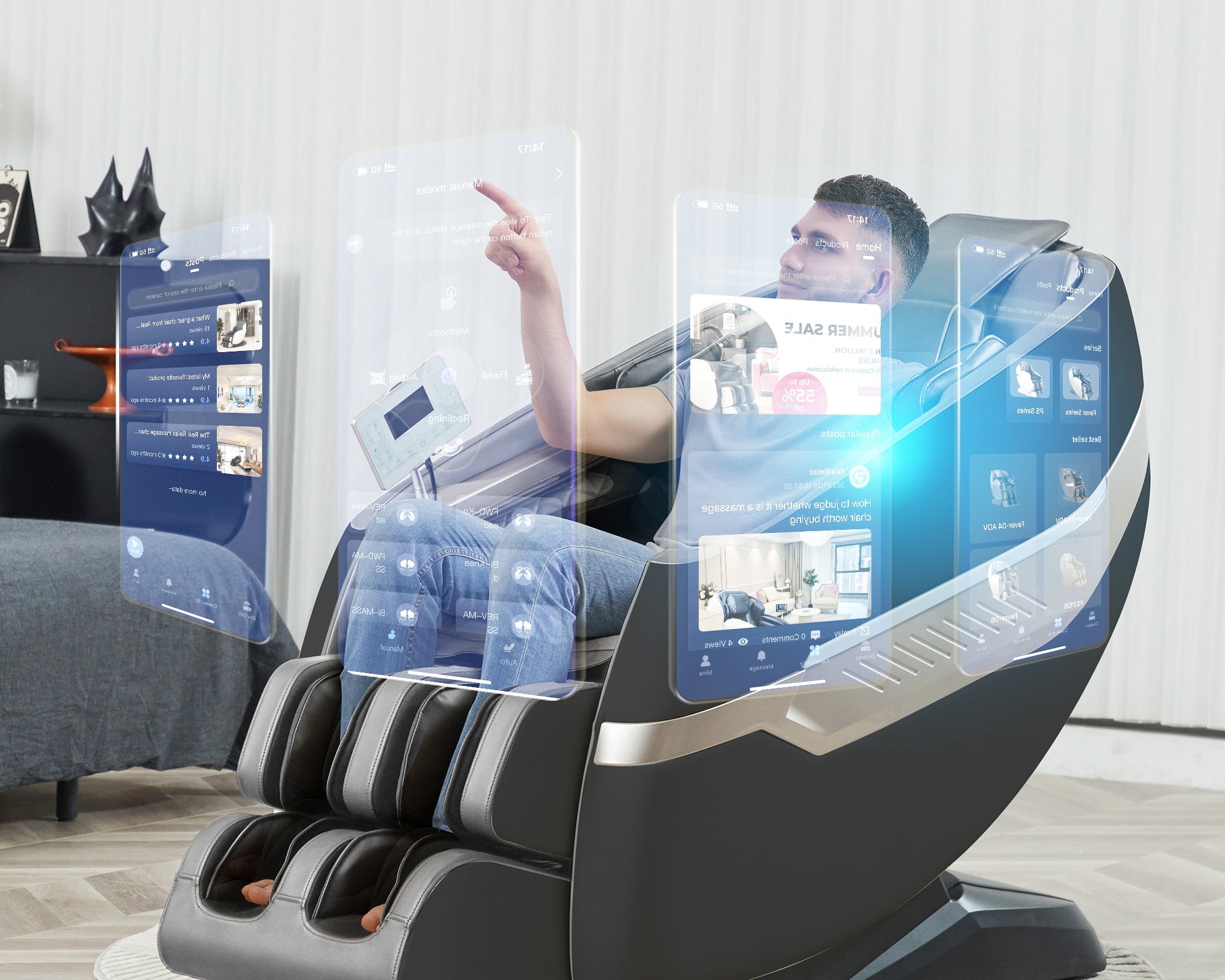 What are the most popular massage programs available in AI massage chairs?
