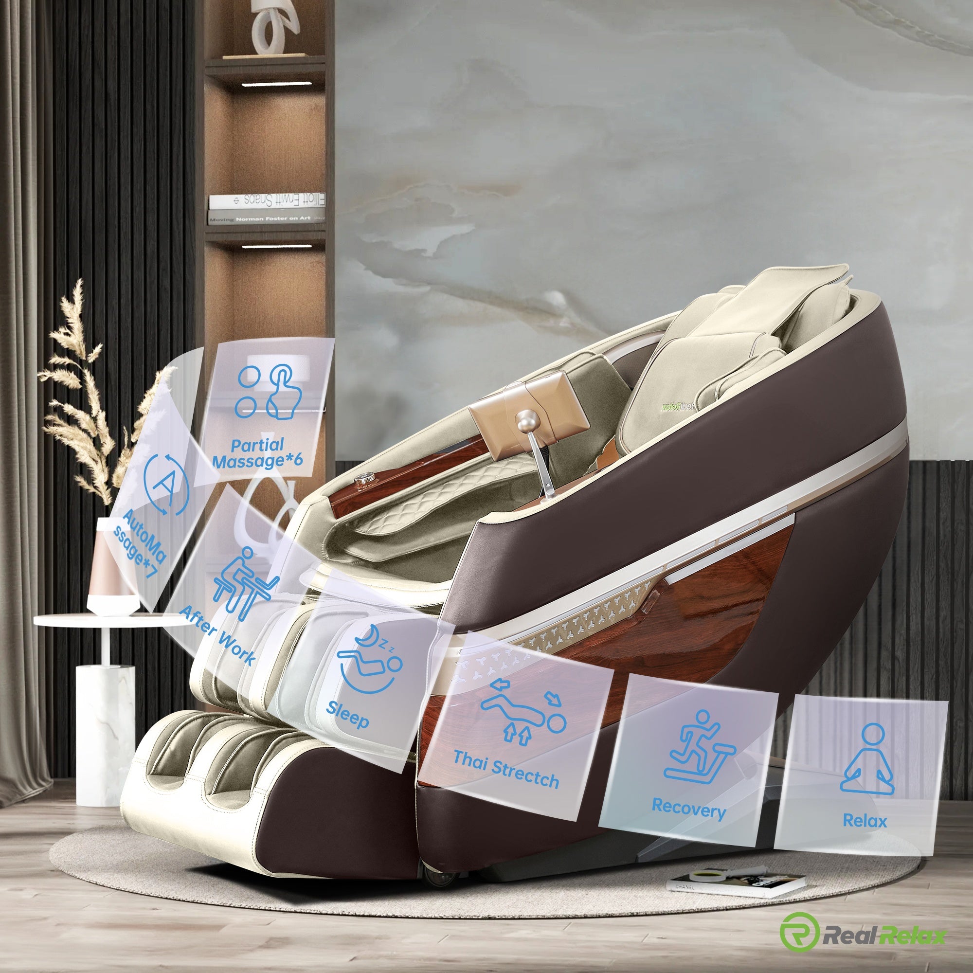 What can Real Relax Thai stretch massage chair do?