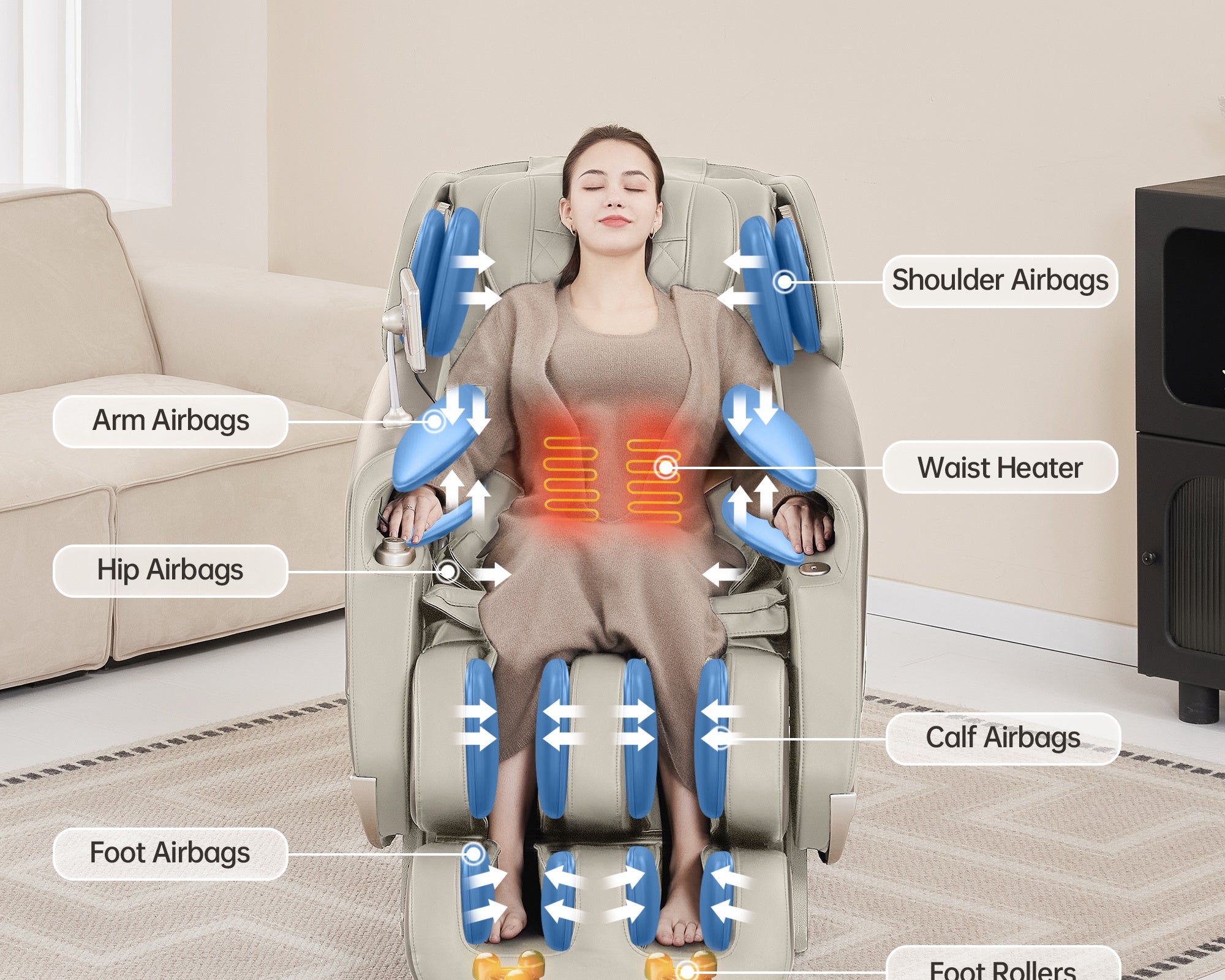 What can Real Relax heated massage chairs do?