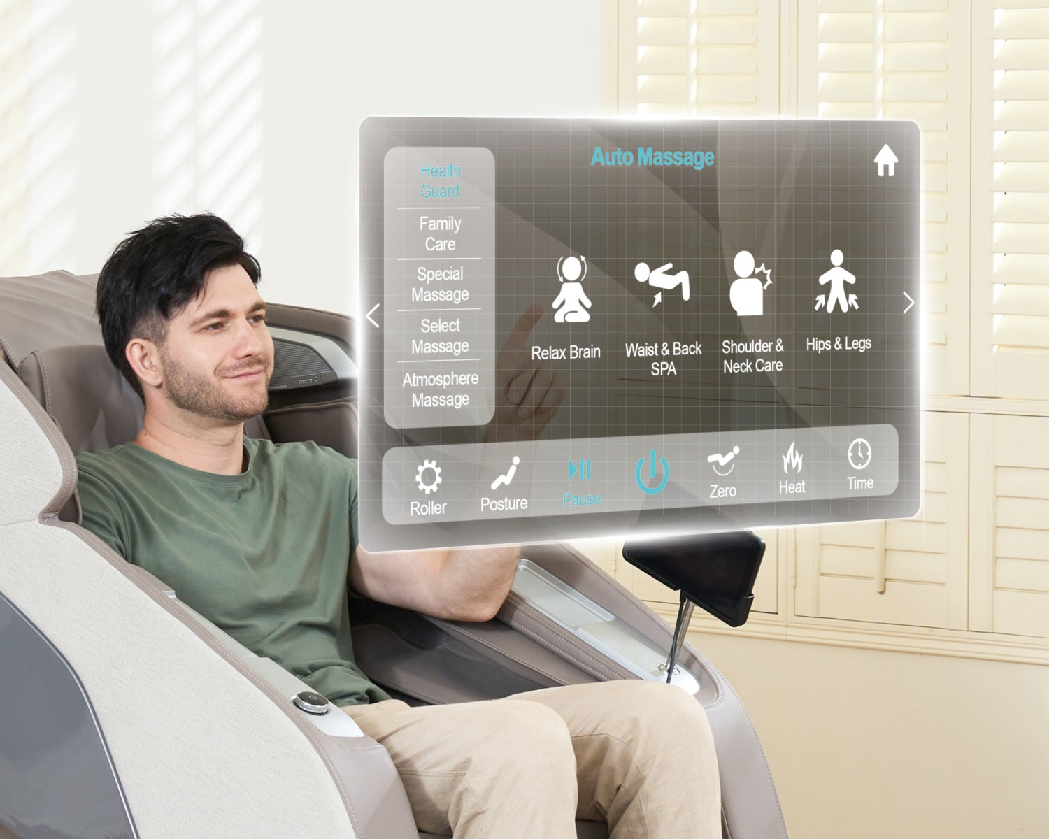 What does 4D mean on a massage chair?