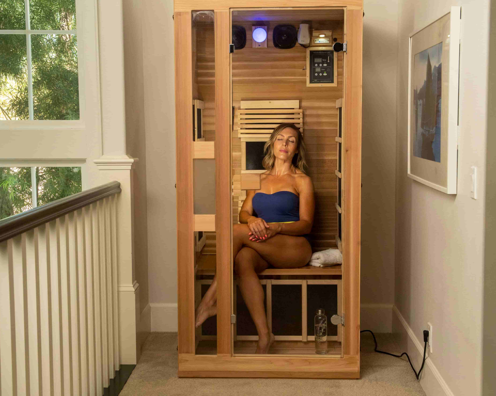 Where should I place an infrared sauna in my house?