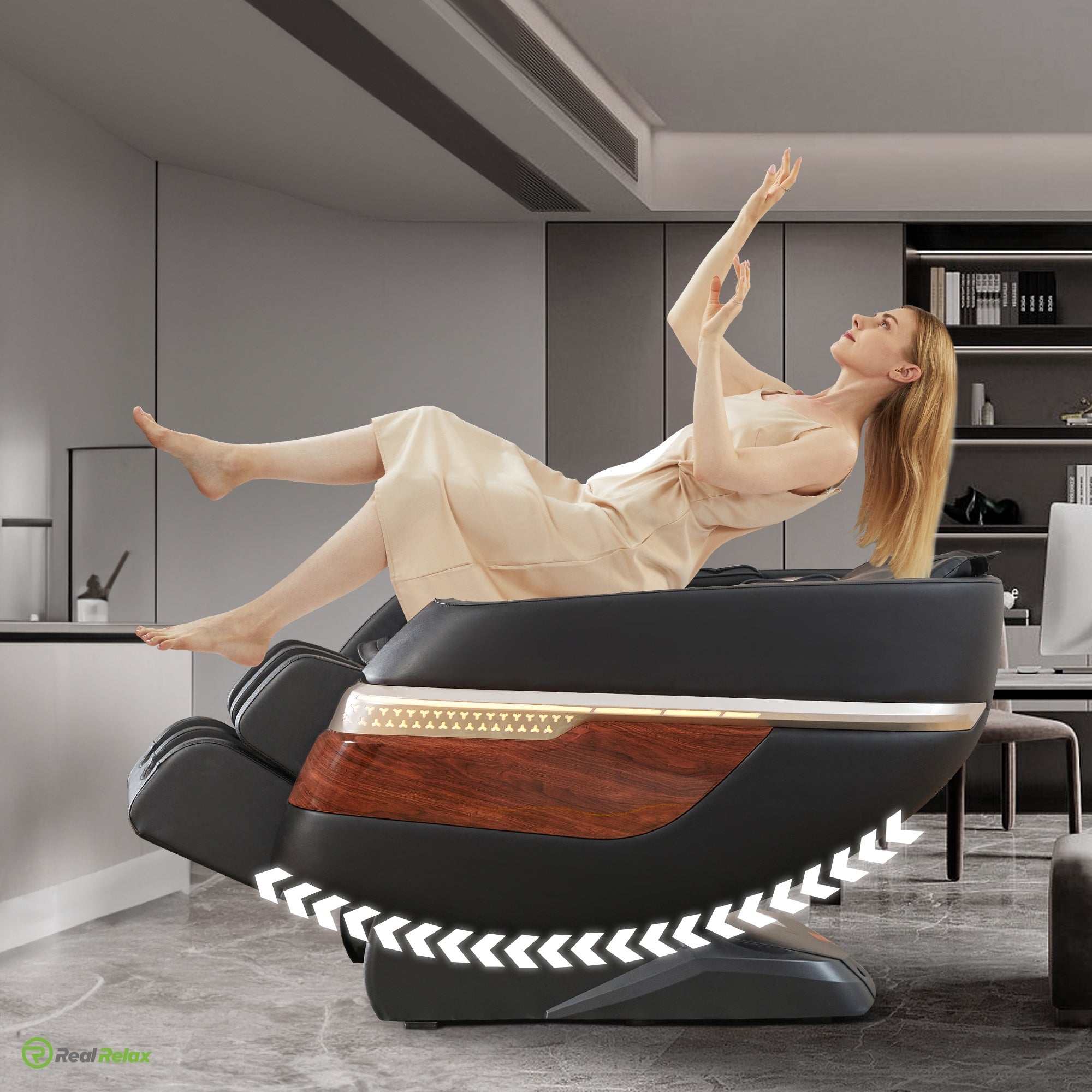 How can I make a massage chair feel more romantic for Valentine's Day?