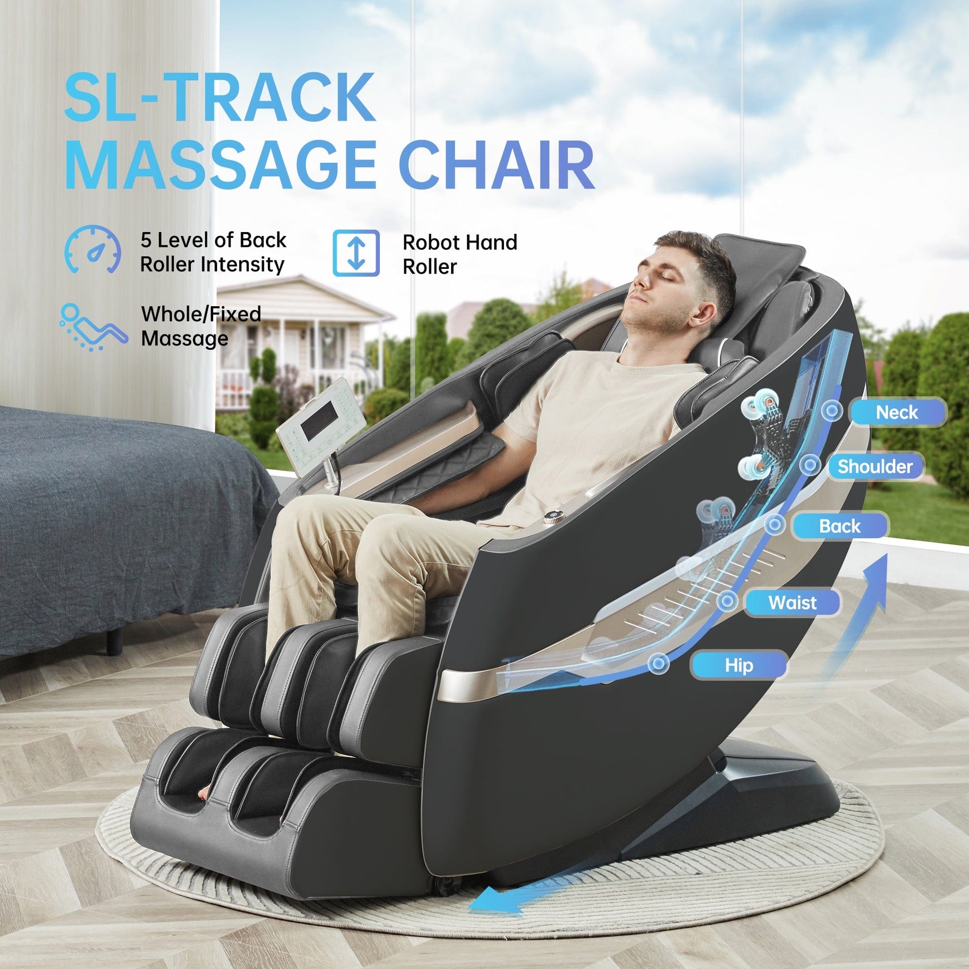 Real Relax Massage Chair Favor-09 Massage Chair black