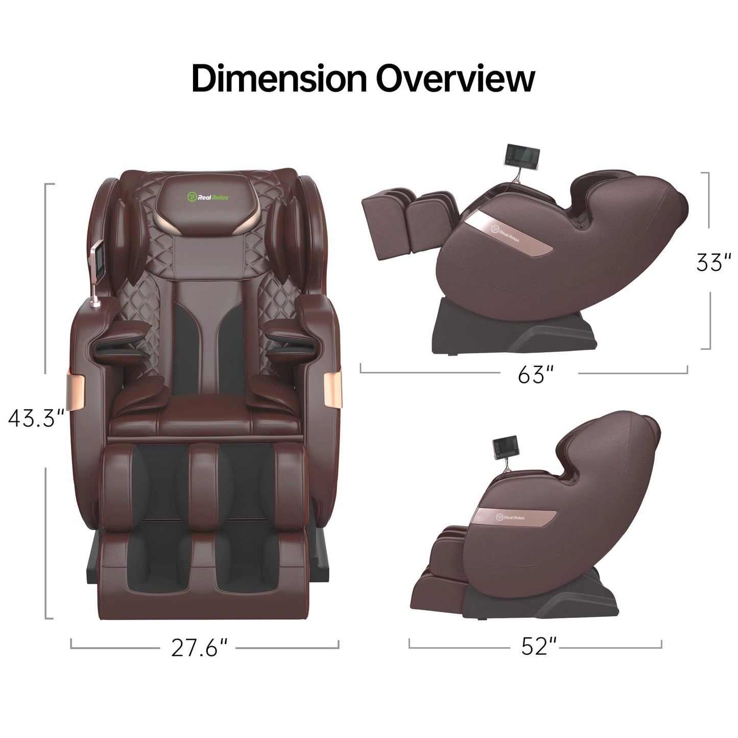 Real Relax Massage Chair Favor-03 ADV Massage Chair Brown
