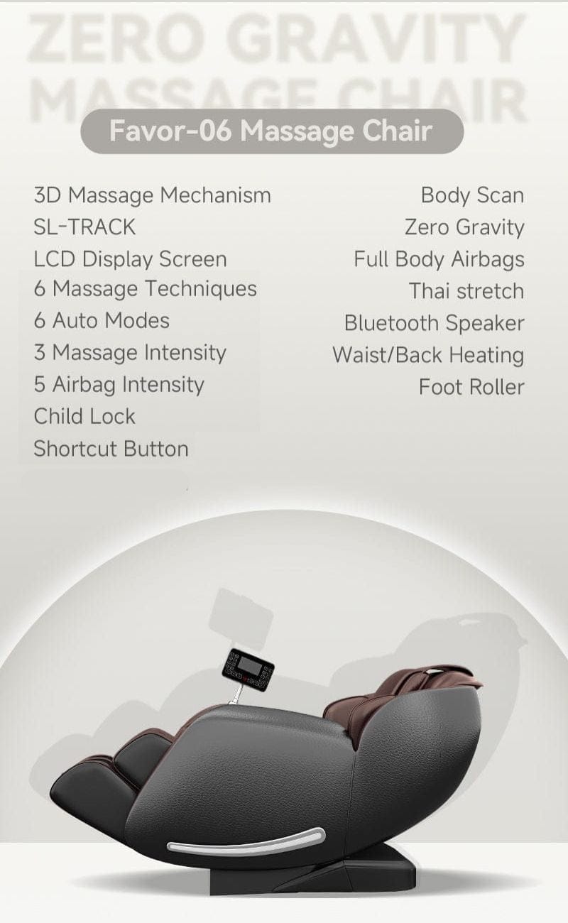 Favor-06 3D Massage Chair Brown