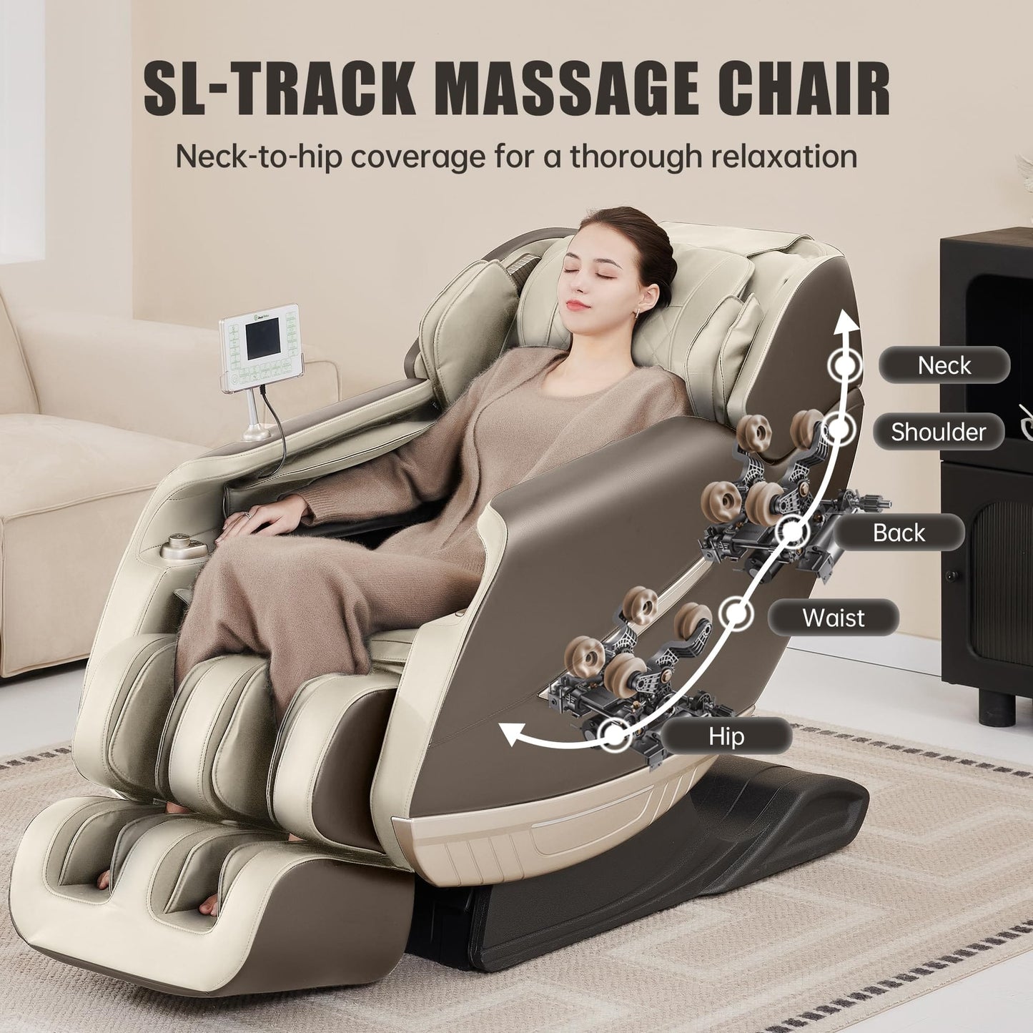 Real Relax Massage Chair PS3800 Massage Chair Brown