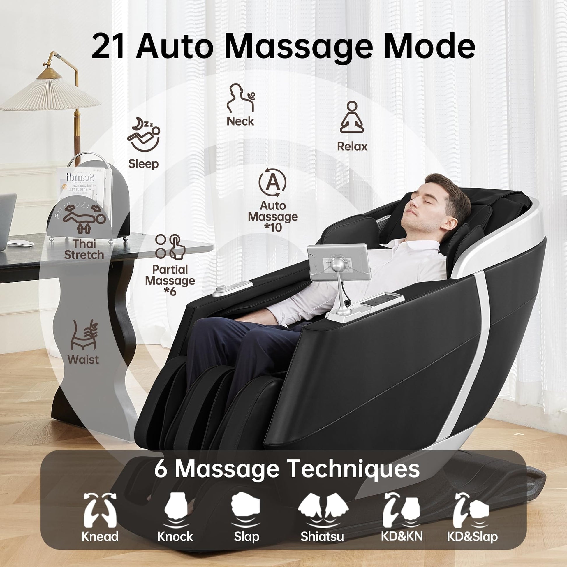 Real Relax Massage Chair PS3500 Massage Chair Black
