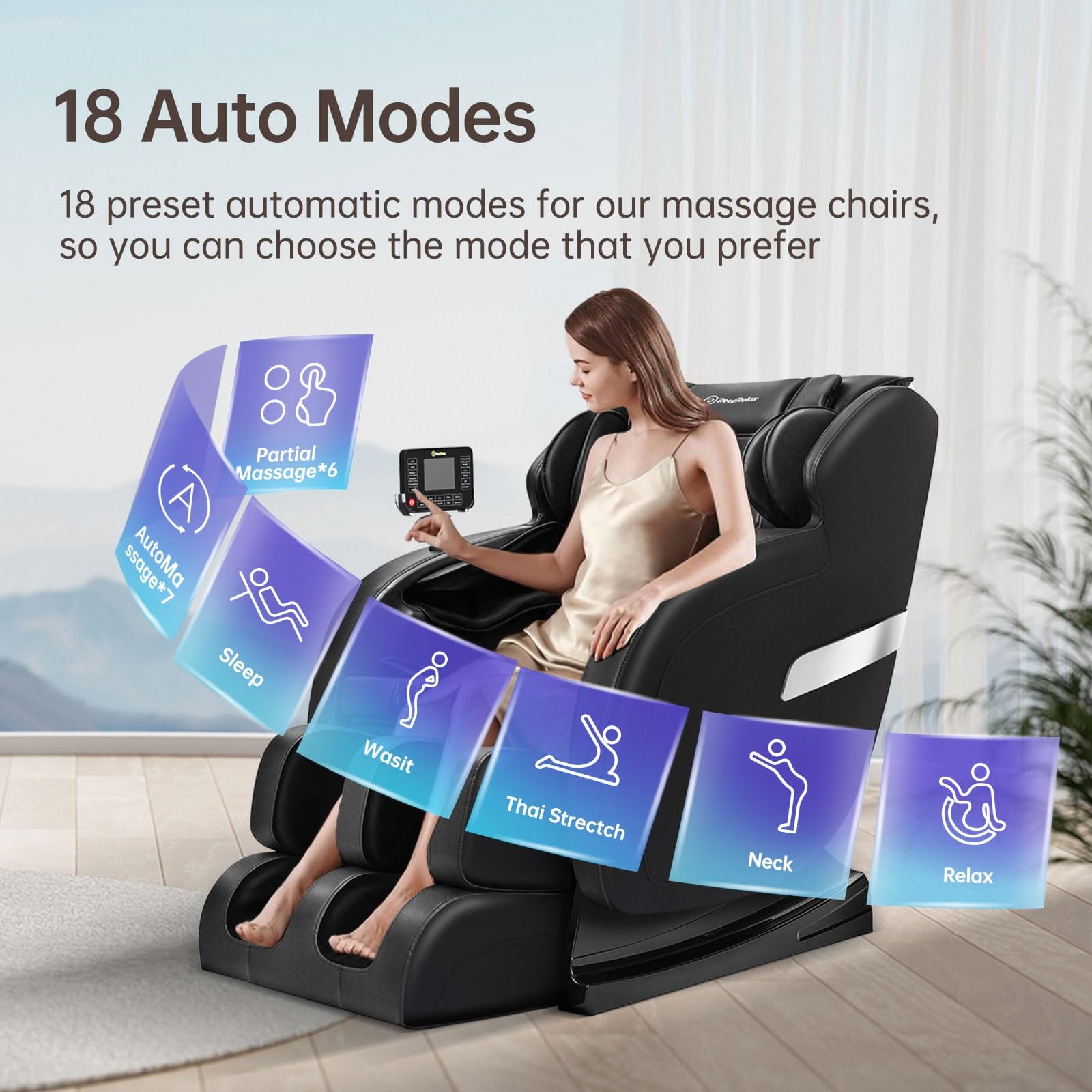 Real Relax Massage Chair 3D Favor-05  Massage Chair black