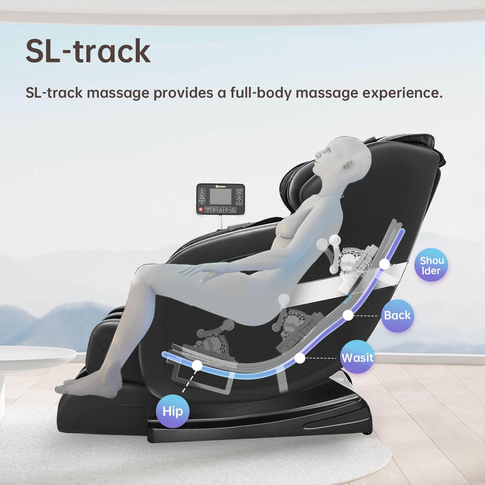 Real Relax Massage Chair 3D Favor-05  Massage Chair black