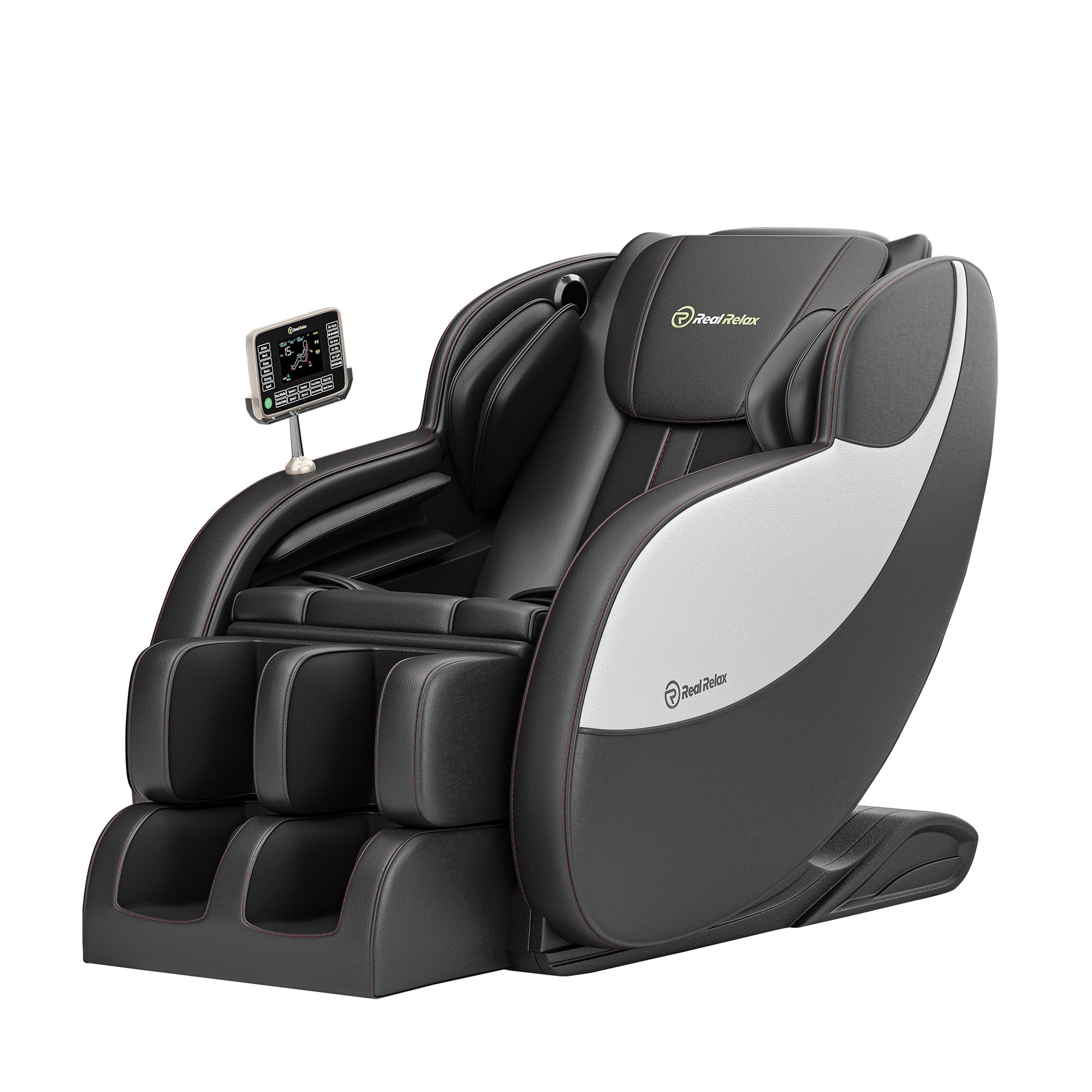 Real Relax Massage Chair Black BS-09 Real Relax Zero Gravity Full Body Massage Chair Recliner with Heating and Foot Massage