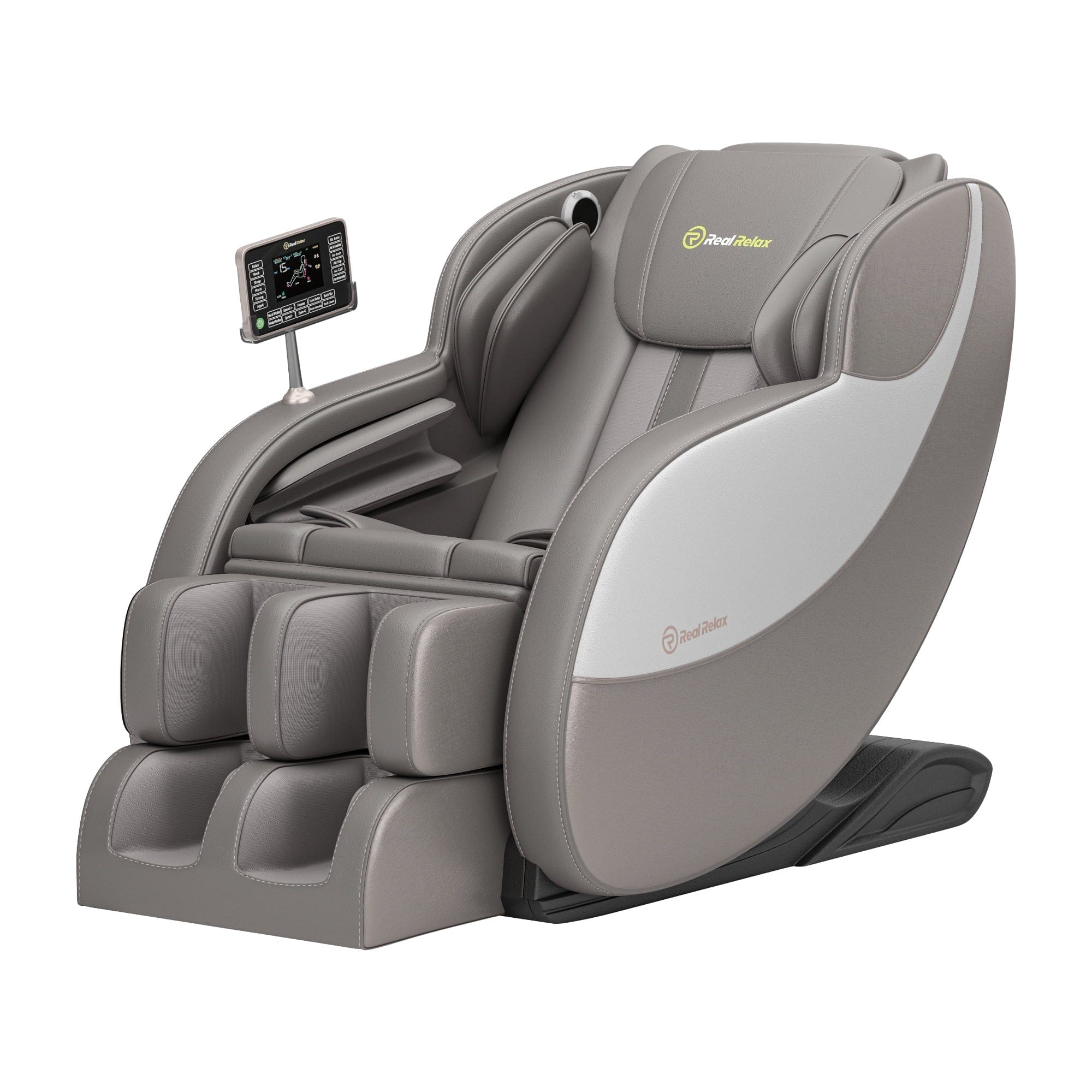 Real Relax Massage Chair Brown BS-09 Real Relax Zero Gravity Full Body Massage Chair Recliner with Heating and Foot Massage