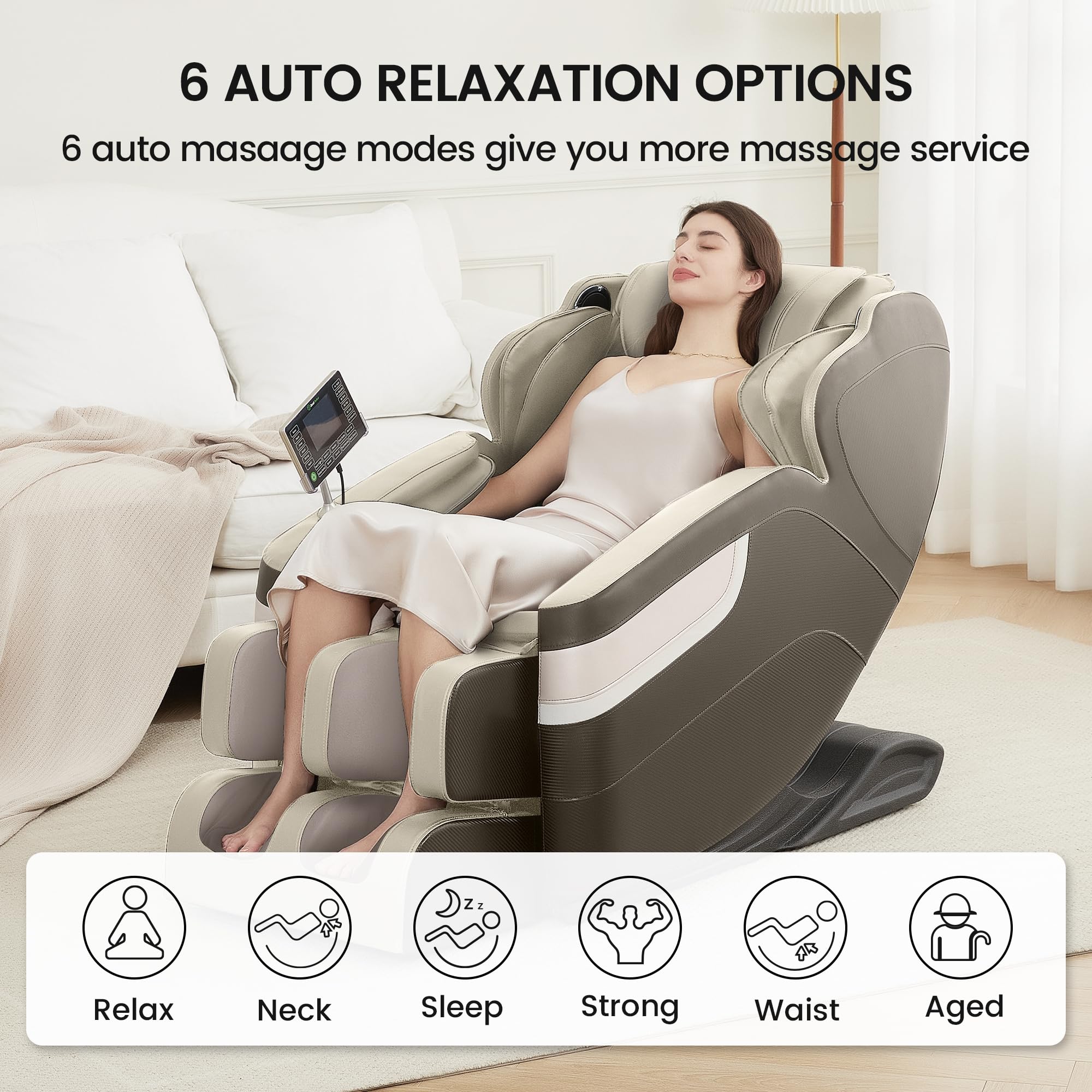 Real Relax Massage Chair BS-04 Massage Chair Brown