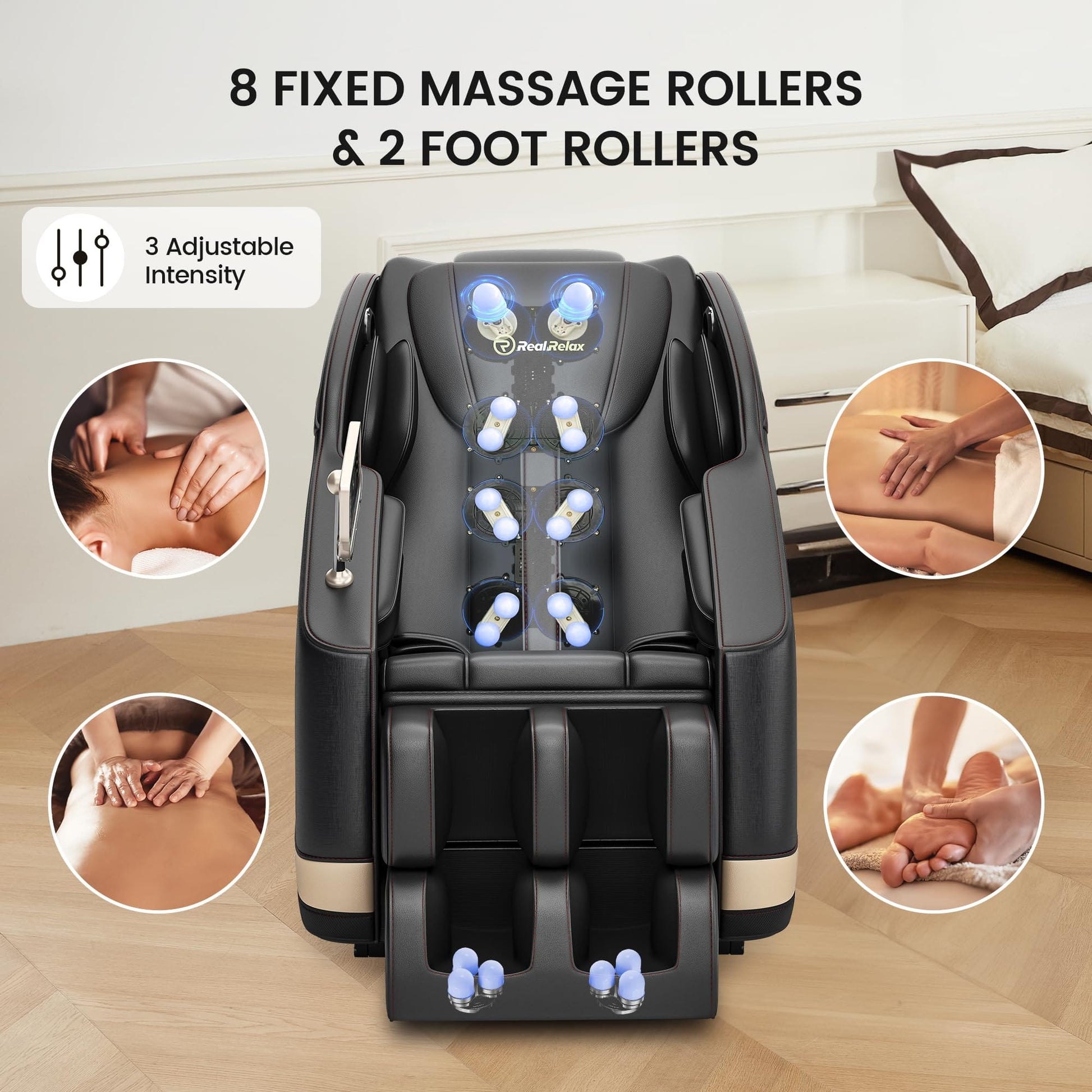 Real Relax Massage Chair BS-05 Massage Chair Black