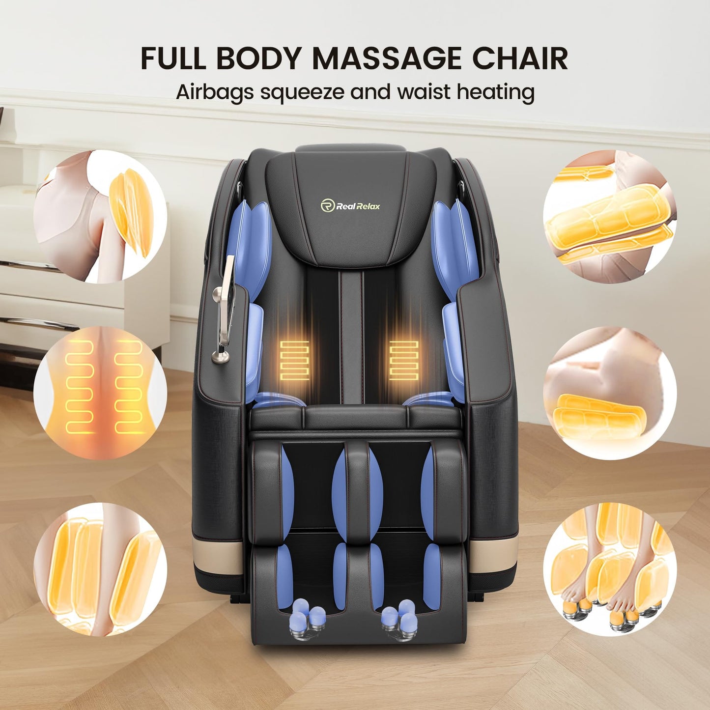 Real Relax Massage Chair BS-05 Massage Chair Black