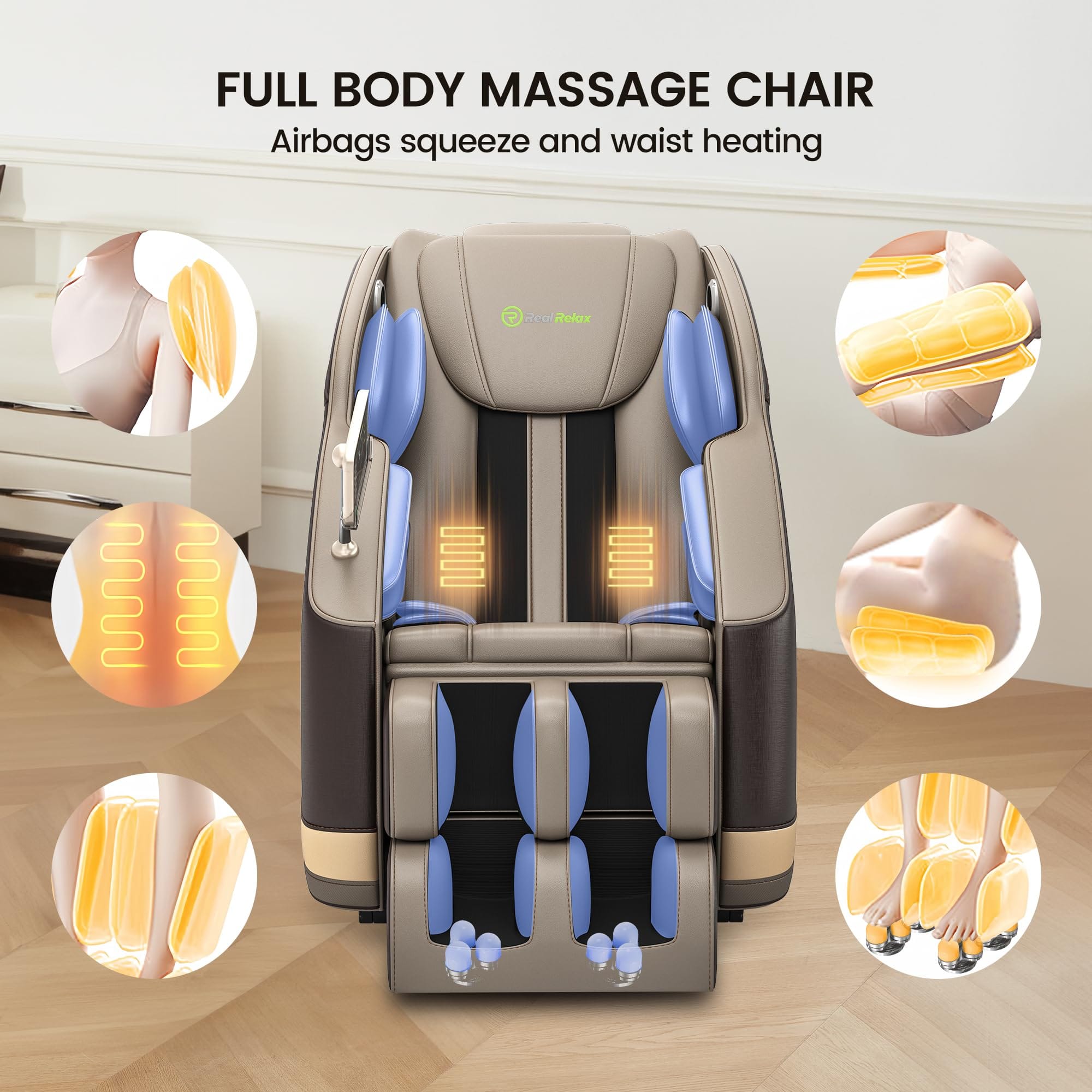 Real Relax Massage Chair BS-05 Massage Chair Brown