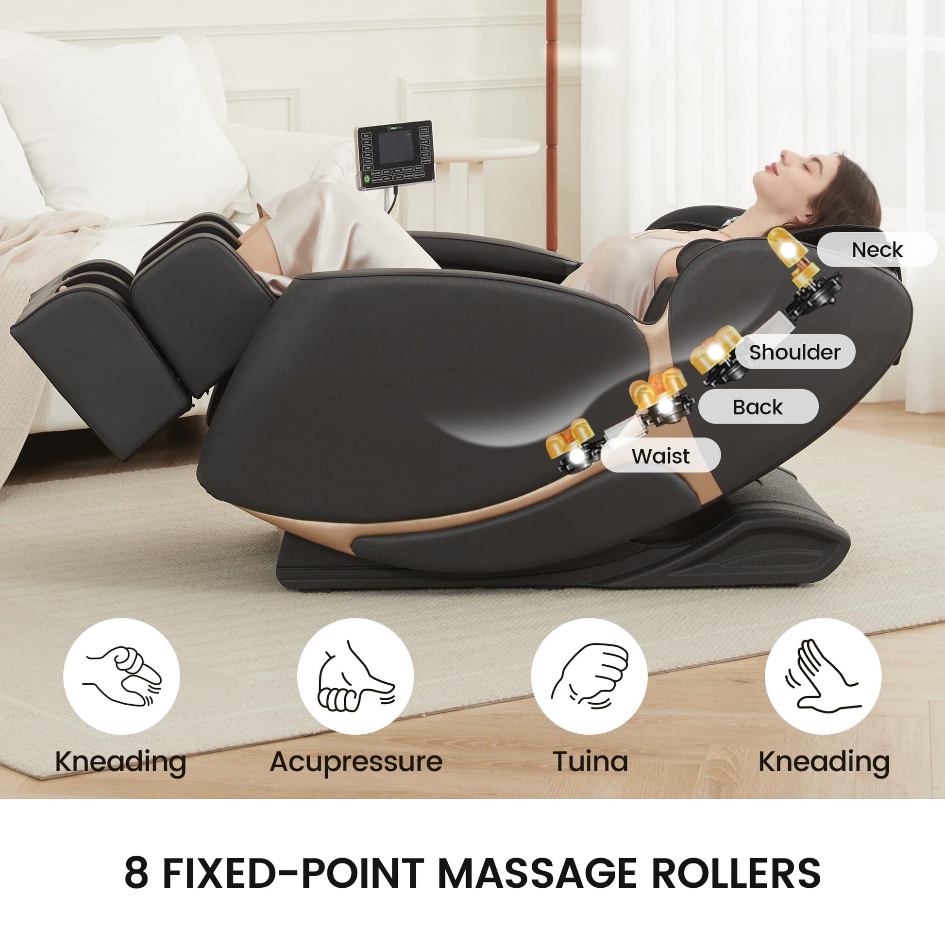 Real Relax Massage Chair BS-06 Massage Chair Black