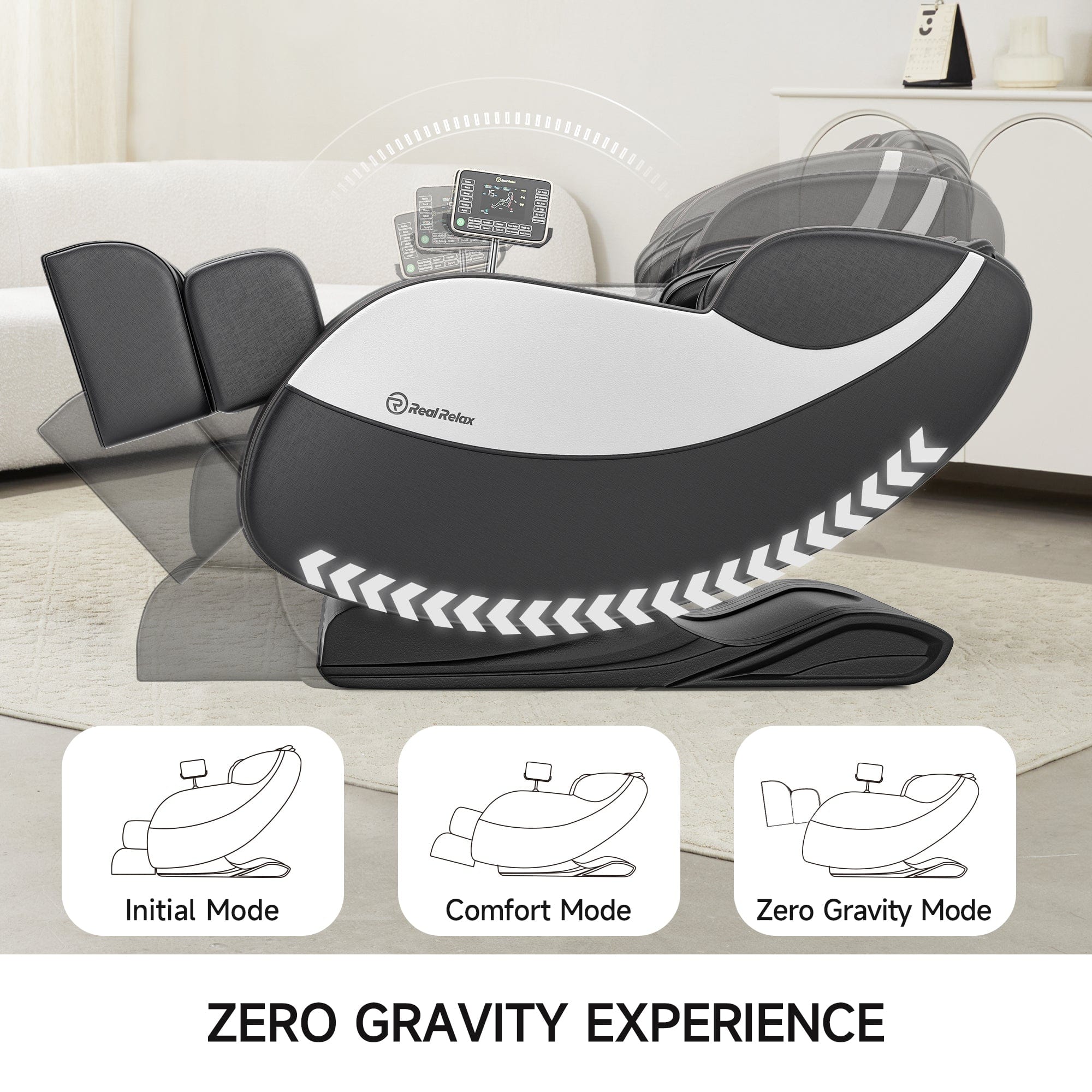 Real Relax Massage Chair BS-09 Real Relax Zero Gravity Full Body Massage Chair Recliner with Heating and Foot Massage