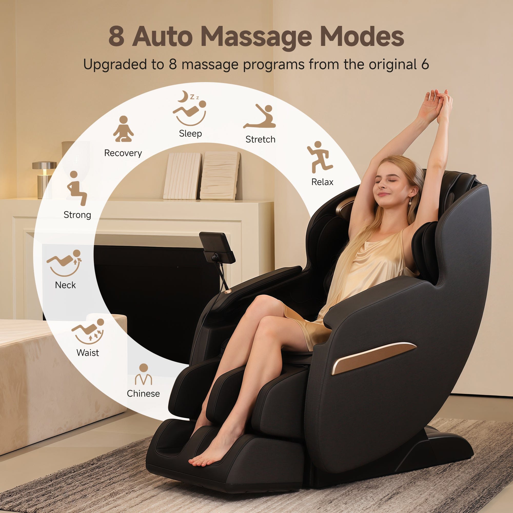 Real Relax Massage Chair Favor-03 2026 3D Massage Chair Black