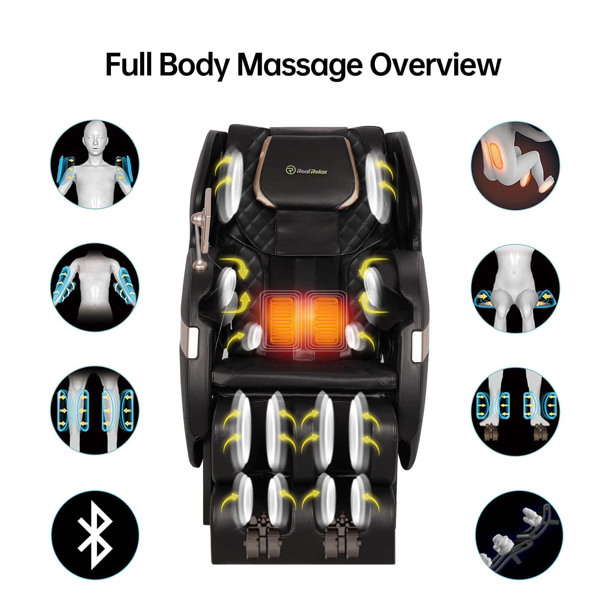 Real Relax Massage Chair Favor-03 ADV Massage Chair black