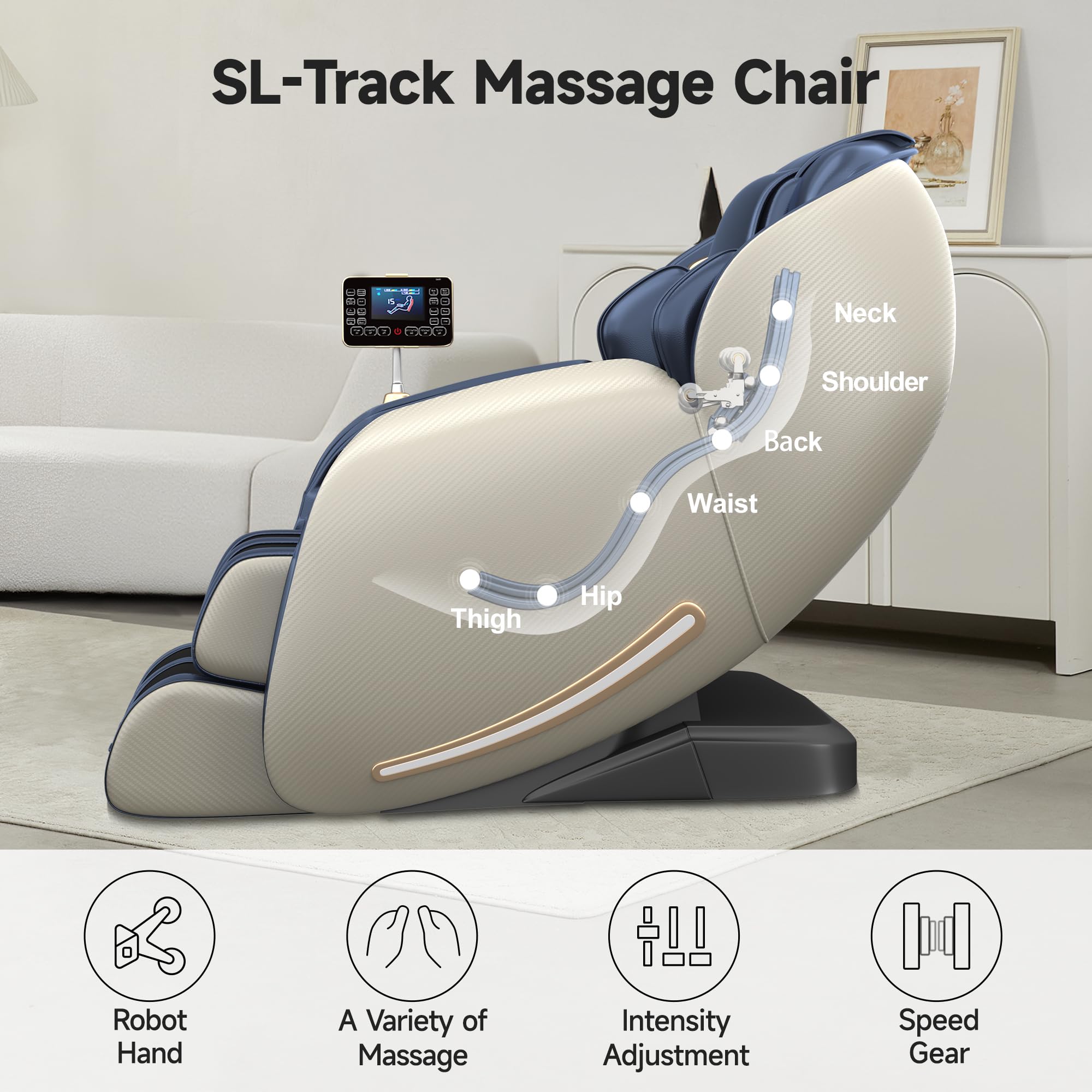 Real Relax Massage Chair Favor-06 Massage Chair Blue