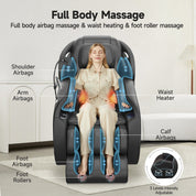 Real Relax Massage Chair Favor-06 Pro 3D Massage Chair Black