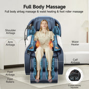 Real Relax Massage Chair Favor-06 Pro 3D Massage Chair Blue