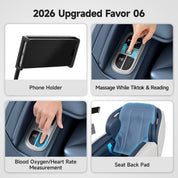 Real Relax Massage Chair Favor-06 Pro 3D Massage Chair Blue