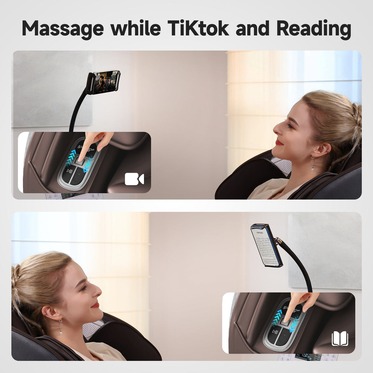 Real Relax Massage Chair Favor-06 Pro 3D Massage Chair Brown