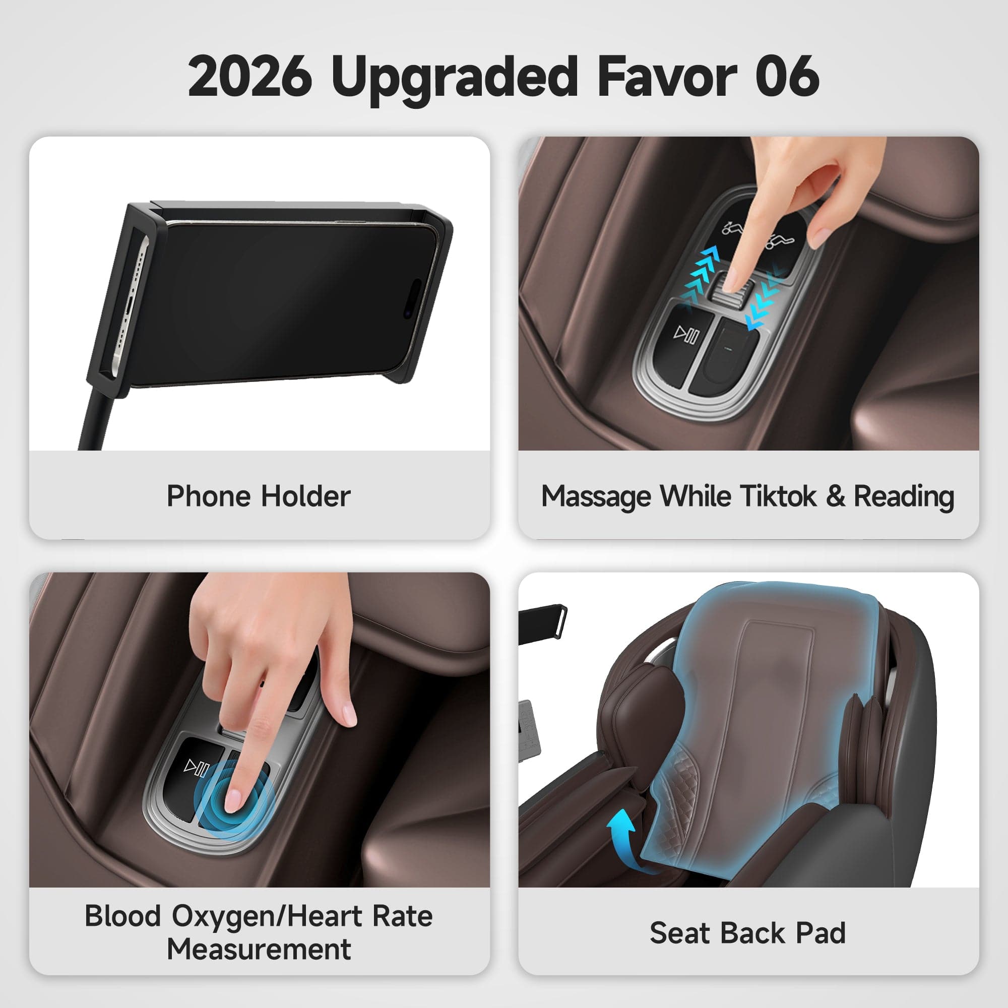Real Relax Massage Chair Favor-06 Pro 3D Massage Chair Brown