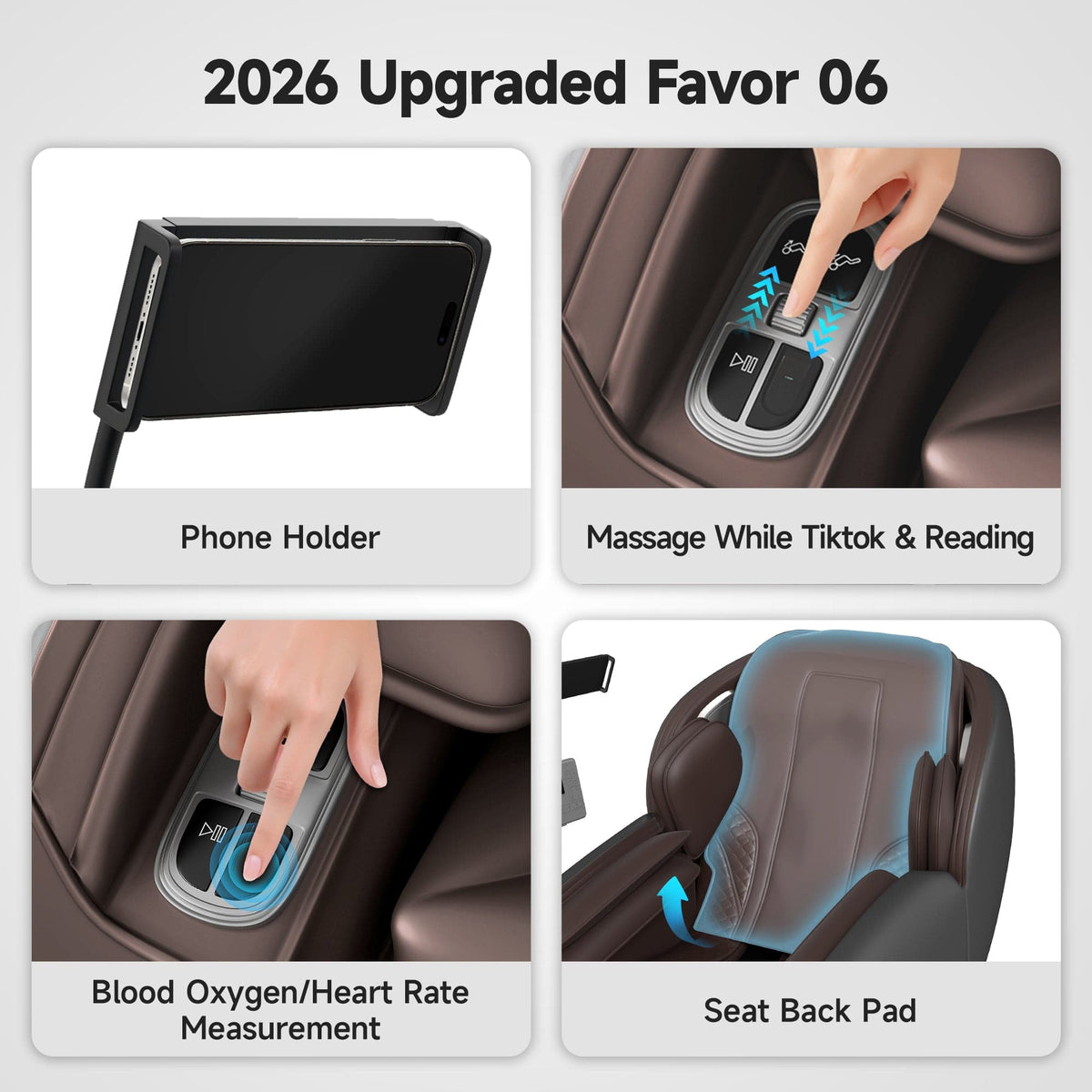 Real Relax Massage Chair Favor-06 Pro 3D Massage Chair Brown