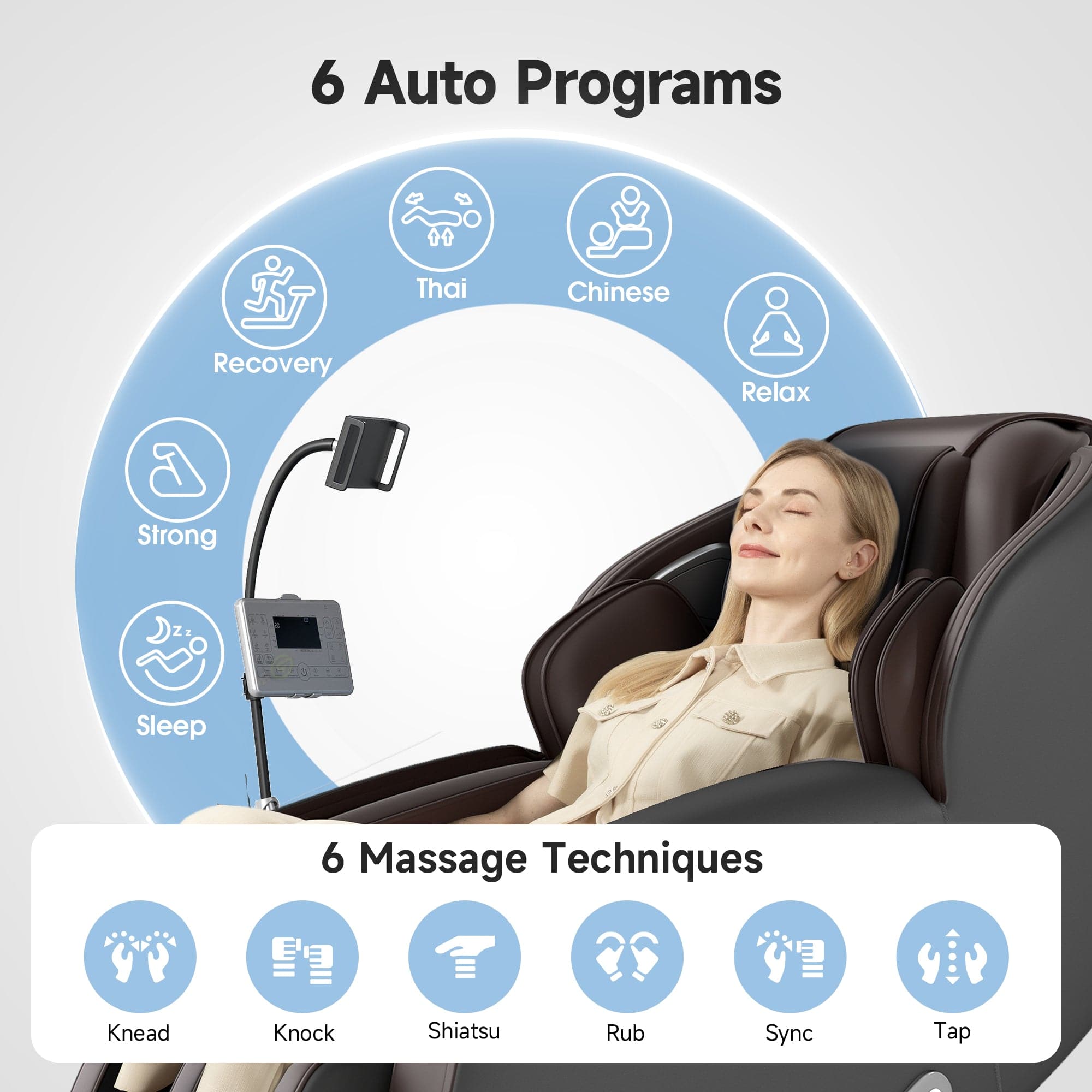 Real Relax Massage Chair Favor-06 Pro 3D Massage Chair Brown