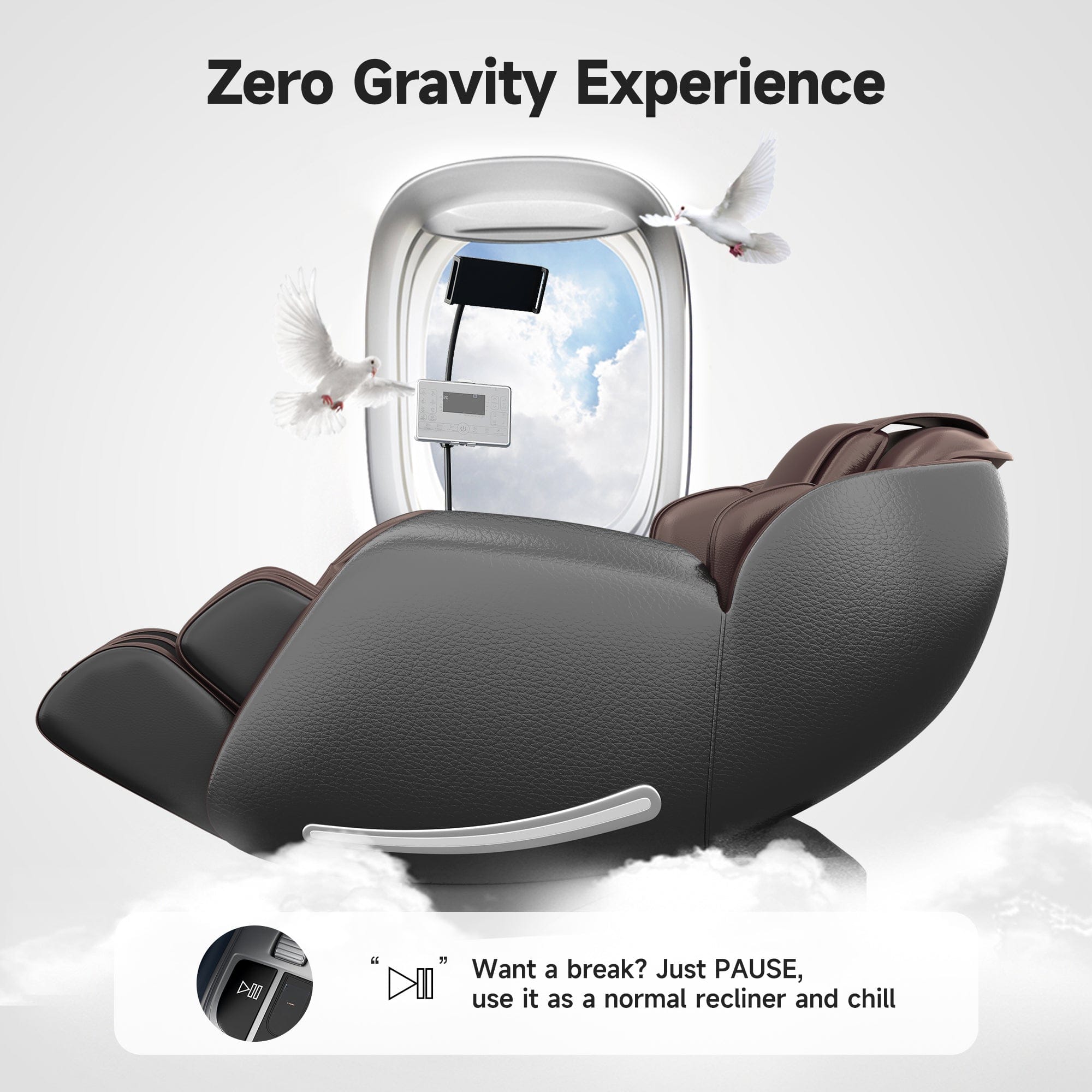 Real Relax Massage Chair Favor-06 Pro 3D Massage Chair Brown