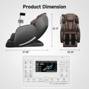Real Relax Massage Chair Favor-06 Pro 3D Massage Chair Brown