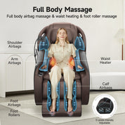 Real Relax Massage Chair Favor-06 Pro 3D Massage Chair Brown