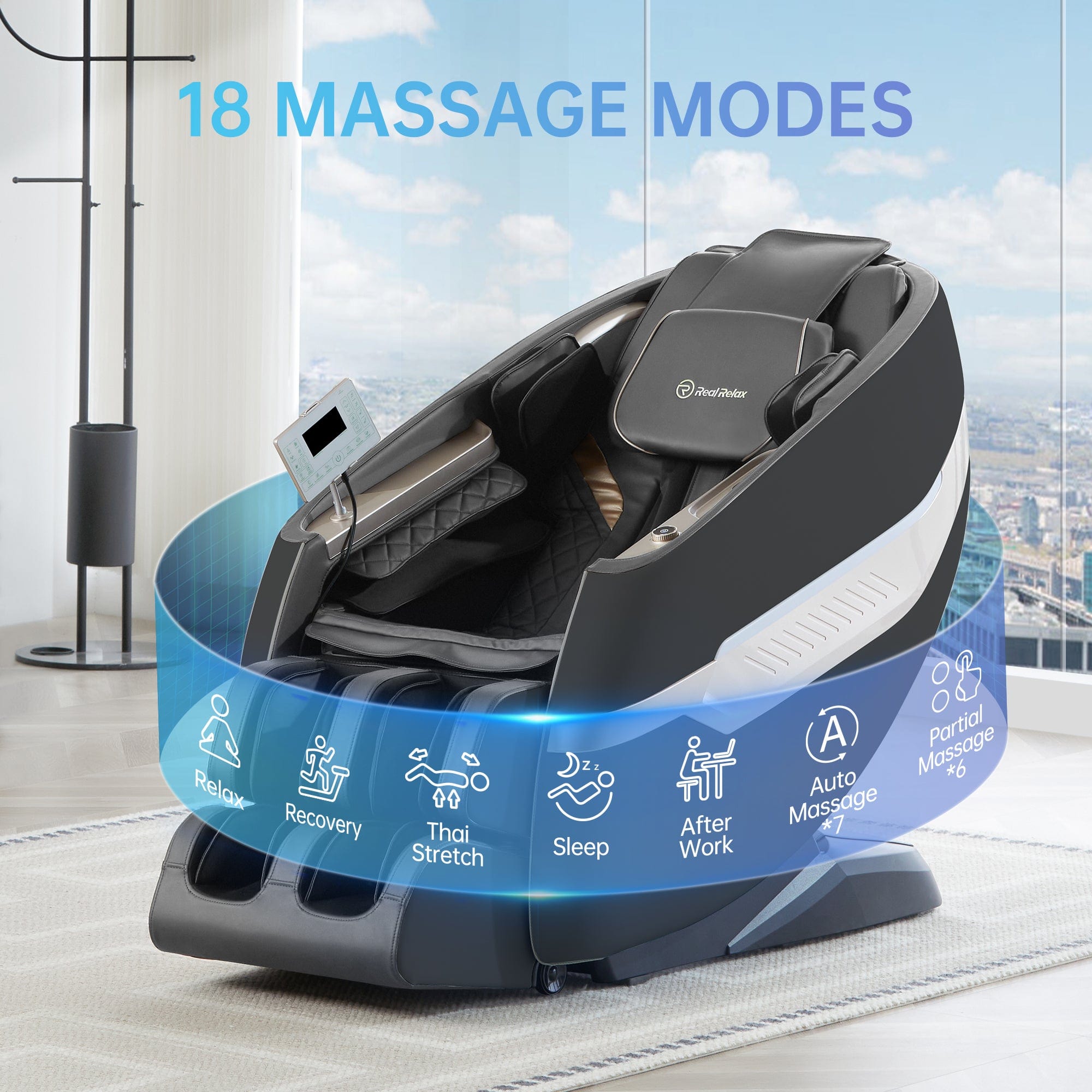 Real Relax Massage Chair Favor-09 Massage Chair black