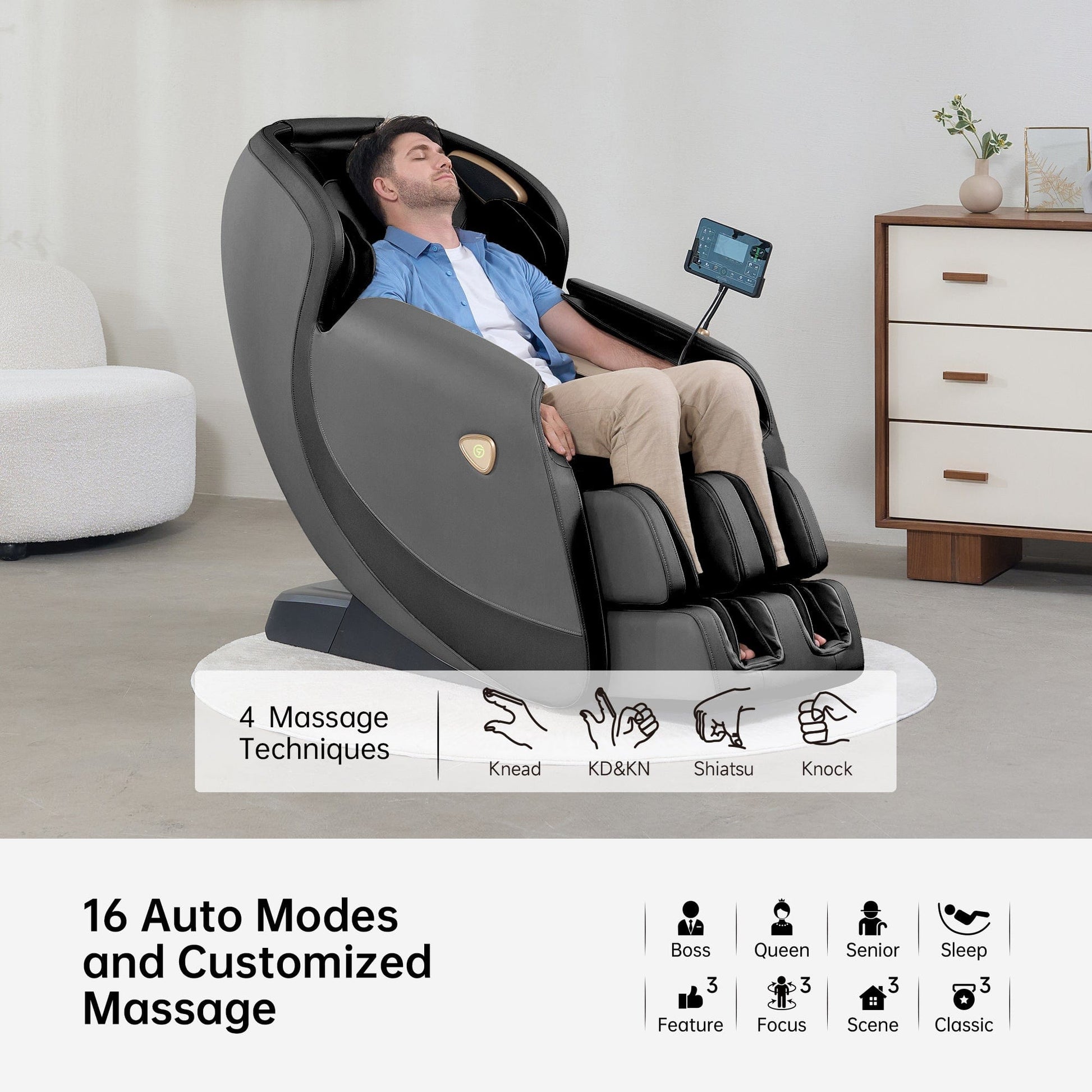 Real Relax Massage Chair Favor-21 Massage Chair black