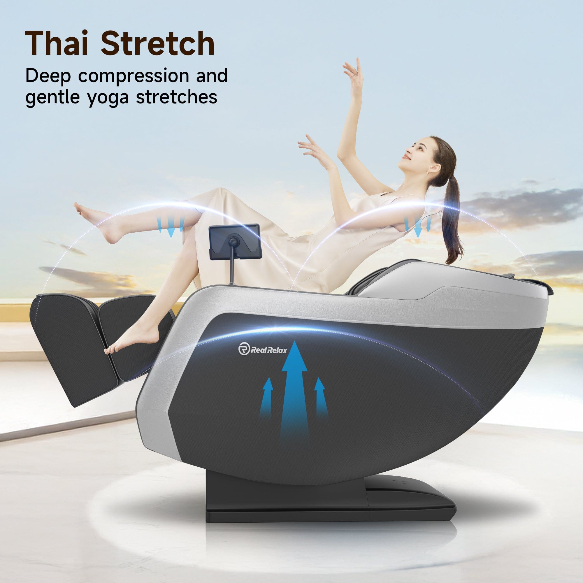 Real Relax Massage Chair Favor-24 3D Massage Chair Black draft