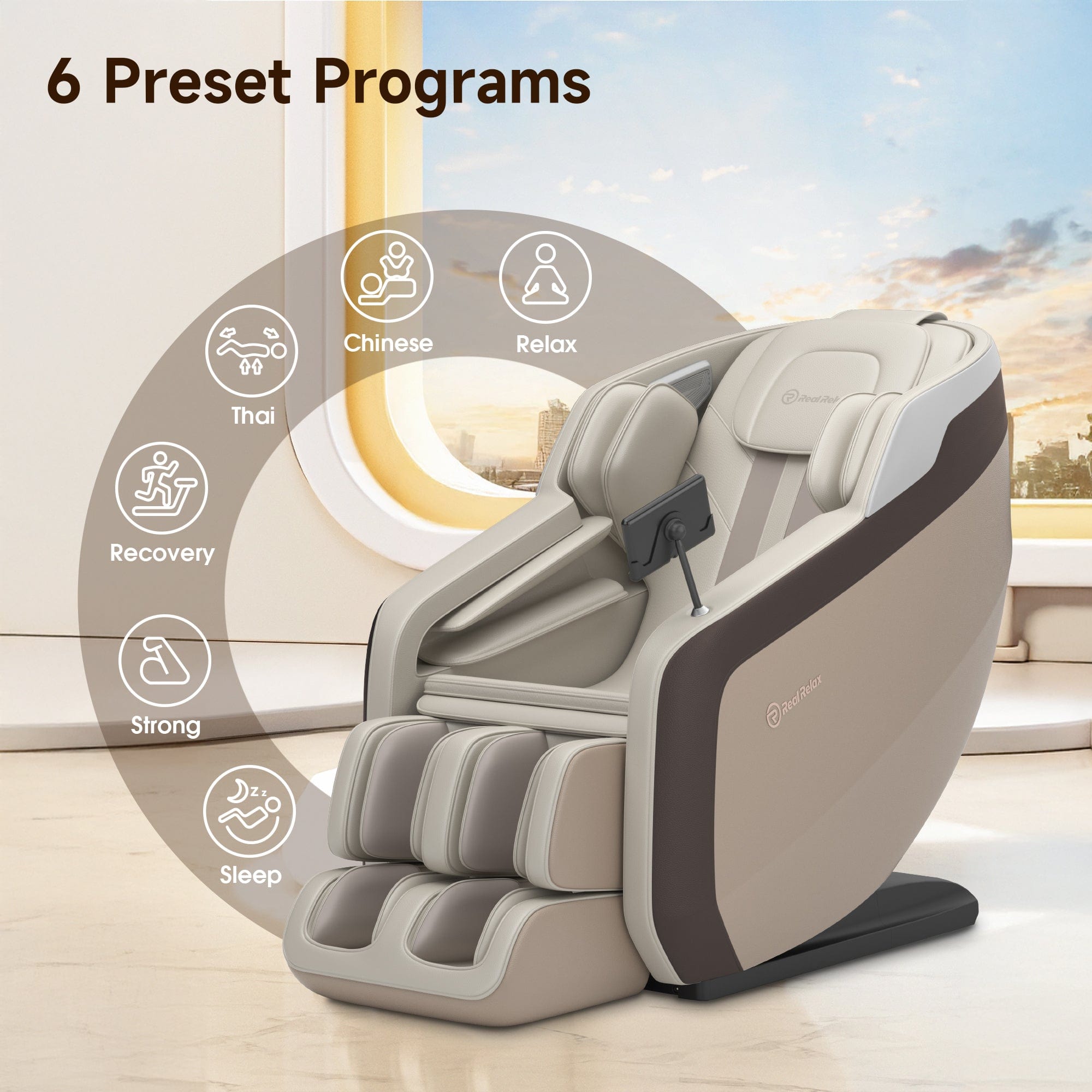 Real Relax Massage Chair Favor-24 3D Massage Chair Brown draft