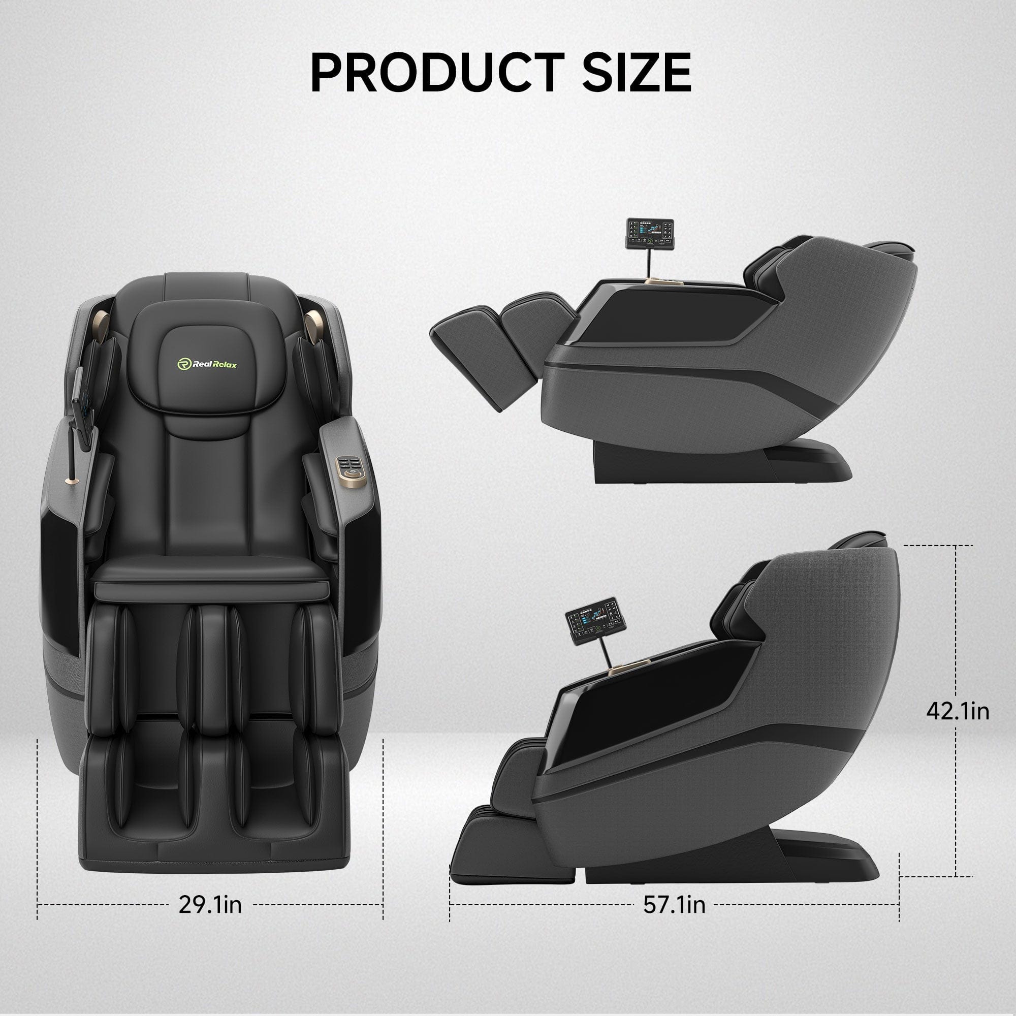Real Relax Massage Chair Favor-27 3D Massage Chair Black