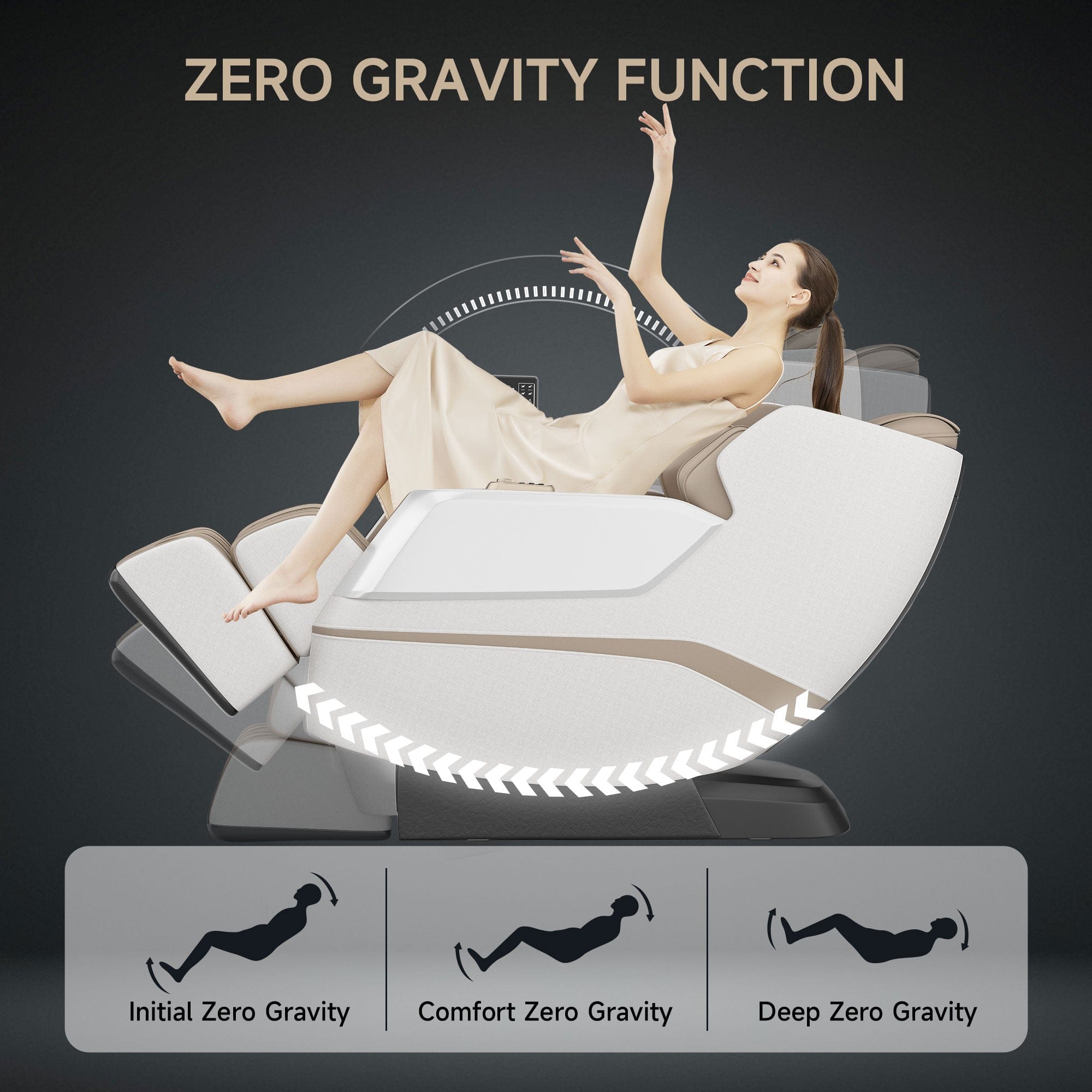 Real Relax Massage Chair Favor-27 3D Massage Chair Khaki